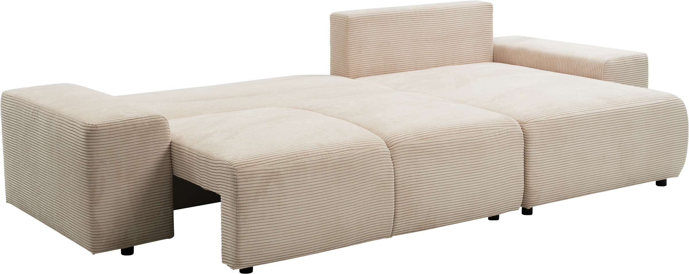 WERK2 Ecksofa »Riwa, modernes Sofa zum Kuscheln und Entspannen, Breite 300cm, L-Form«, Trendiges Ecksofa mit vielen Kissen, Schlaffunktion & Bettkasten