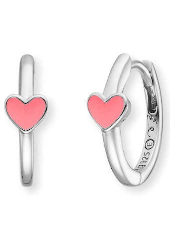 Paar Creolen »Schmuck Geschenk, Little Heart, Herz, HEE-HEART-06-CR, HEE-HEART-13-CR«