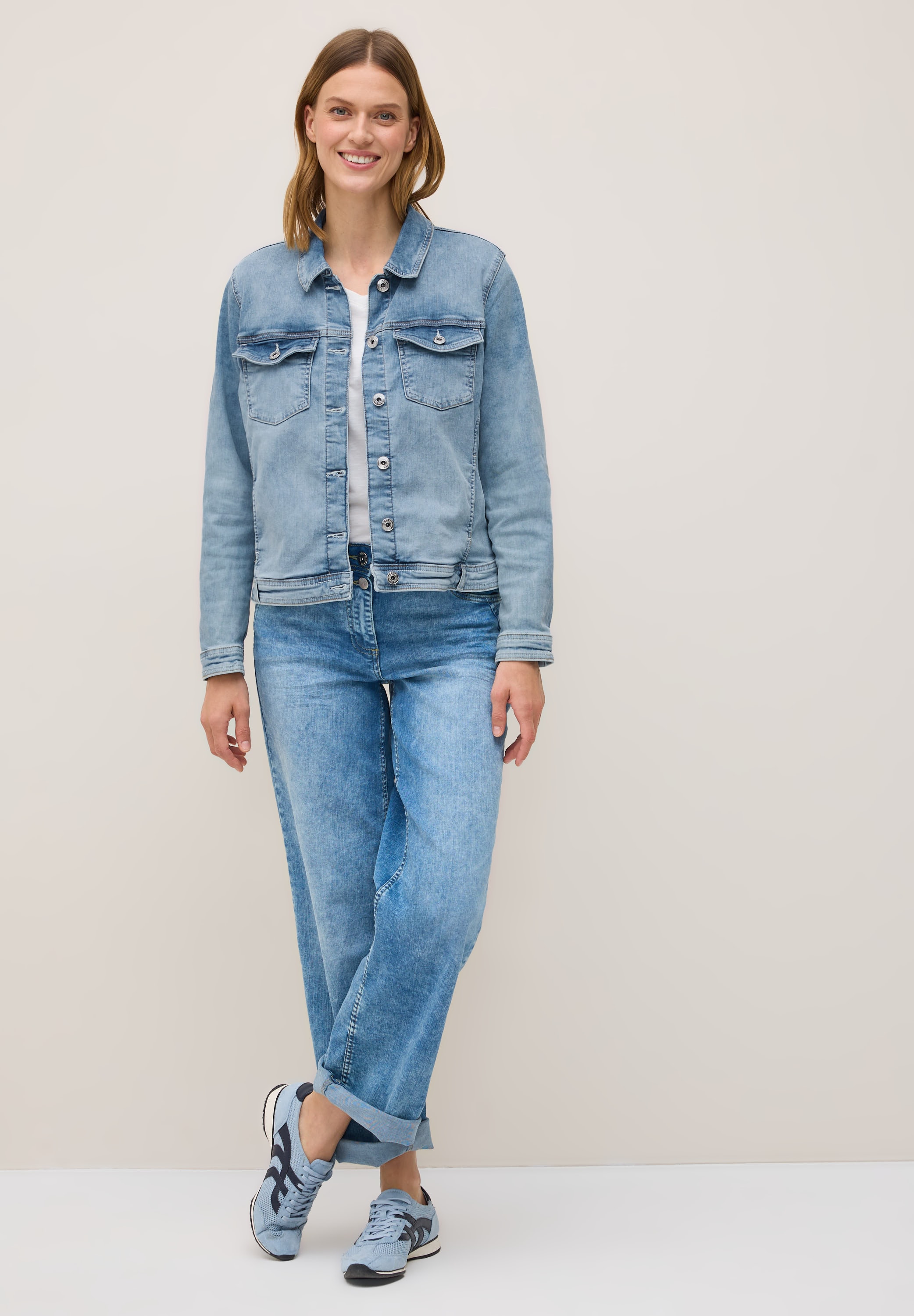Cecil Jeansjacke, ohne Kapuze, aus Baumwolle mit Stretchanteil