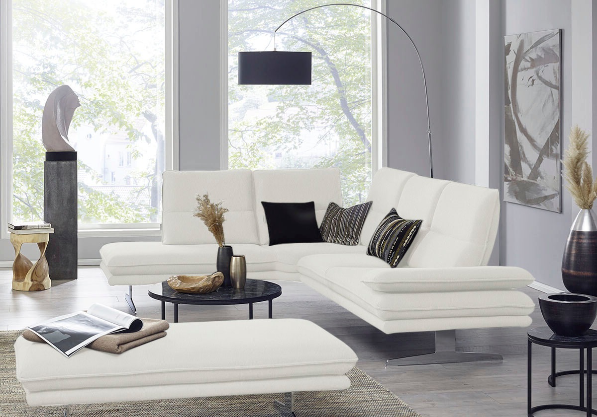 W.SCHILLIG Ecksofa »broadway, Designsofa, mit tollem Sitzkomfort, L-Form«, Sitztiefenverstellung, Kopfteil- & Seitenteilverstellung, Breite 284cm