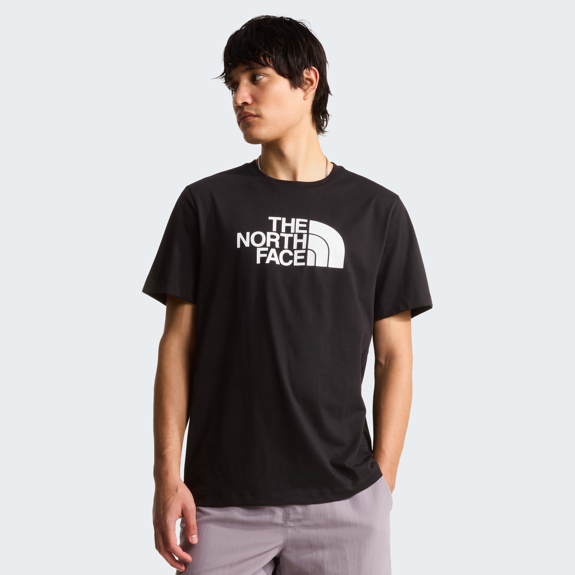 The North Face "M EVOLUTION HALF DOME REGULAR SHORT SLEEVE TEE" für Sportmode und Outdoormode, mit kurzen Ärmeln, sportlicher Stil