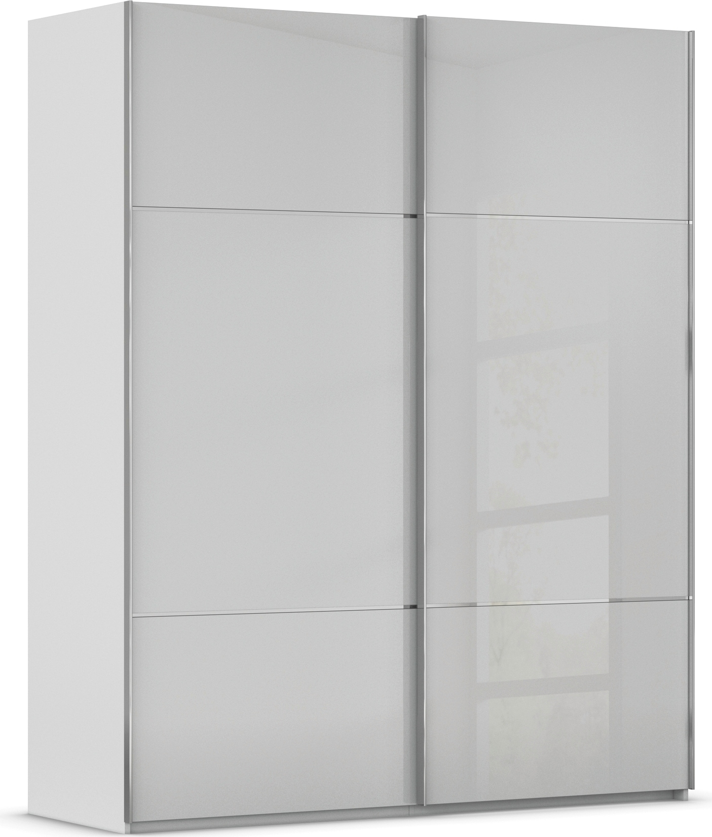rauch "Kleiderschrank Schrank Garderobe Schlafzimmerschrank SCALE-TRIO" edle dreigeteilte Front mit 2 Zierleisten Glasfront MADE IN GERMANY