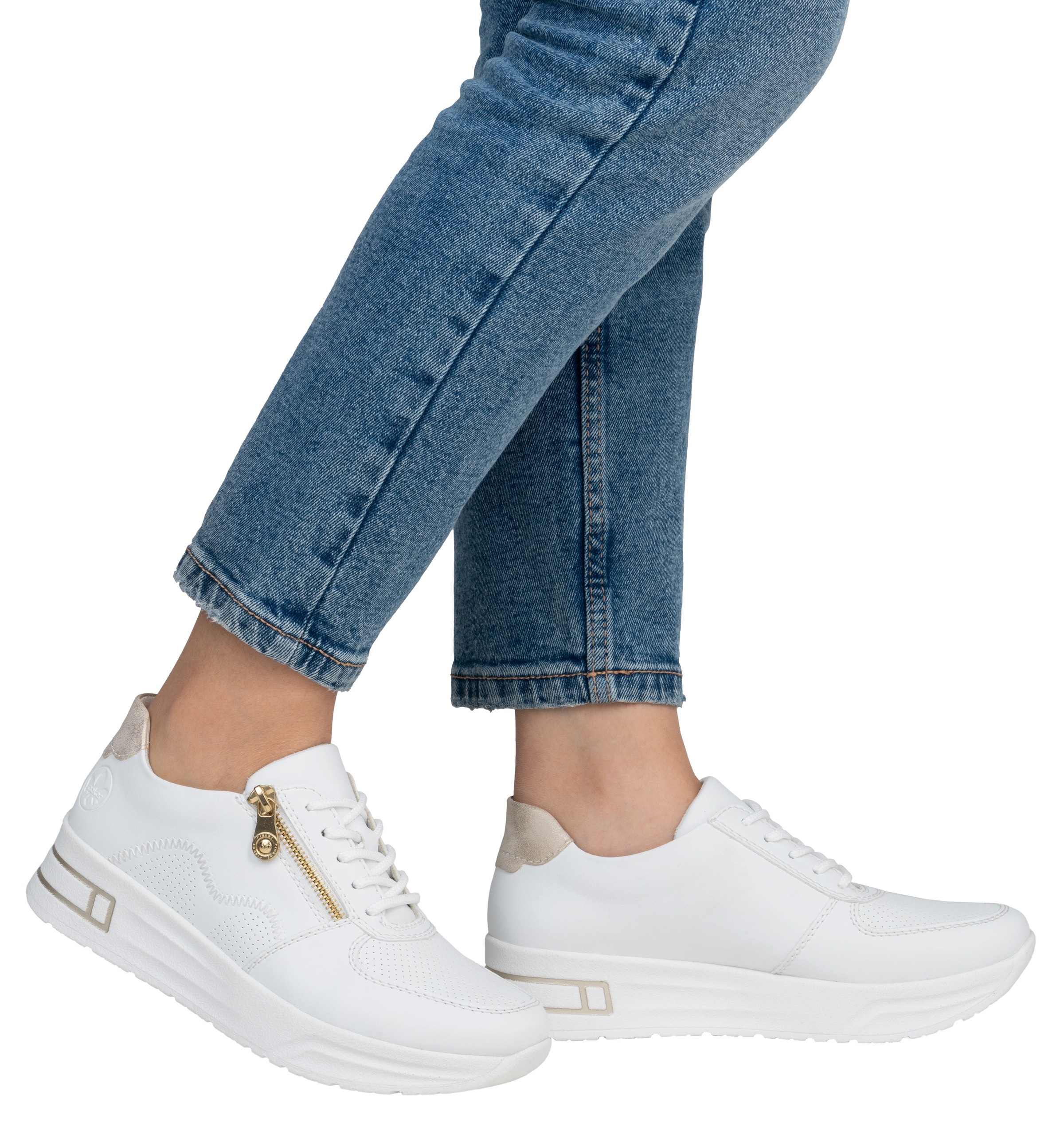 Rieker Plateau Sneaker White/Beige 42 3