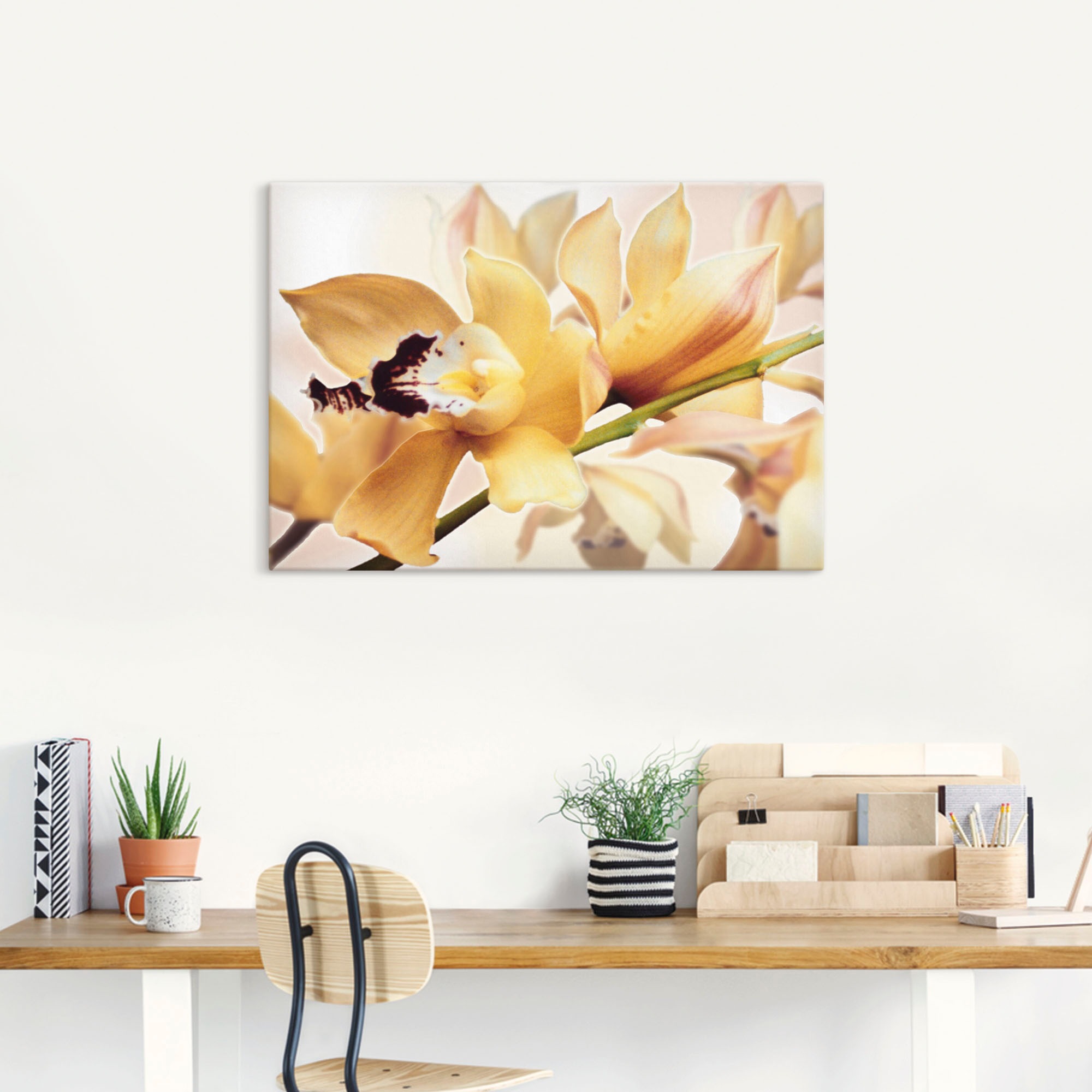 Artland Wandbild »Gelbe Orchidee«, Blumenbilder, (1 St.), als Alubild, Outdoorbild, Leinwandbild, Poster in verschied. Größen