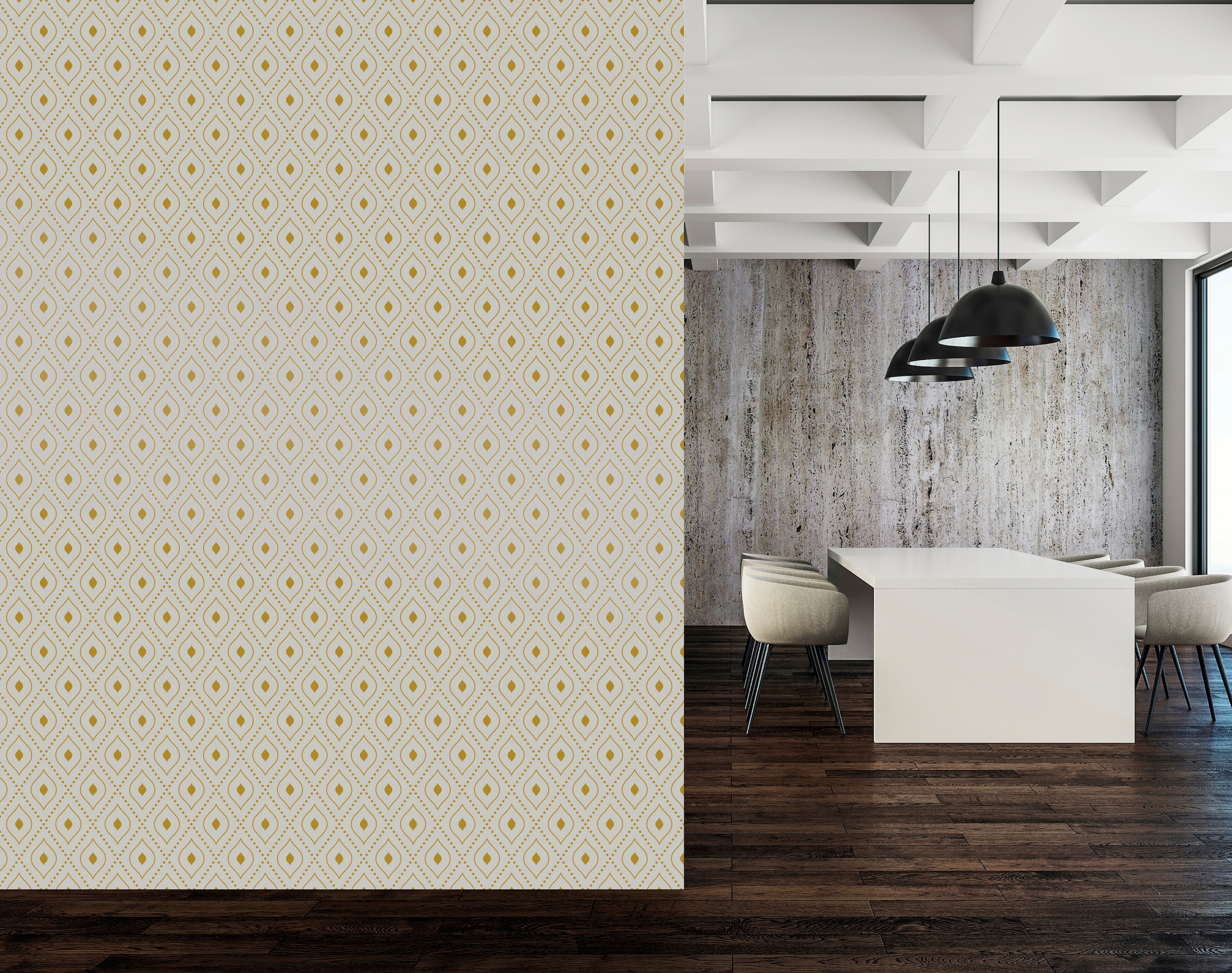 queence Vinyltapete »Alison« Farbverlauf | abstrakt | bedruckt glatt 90x250cm, selbstklebend, kinderleichte Anbringung, , Sticker