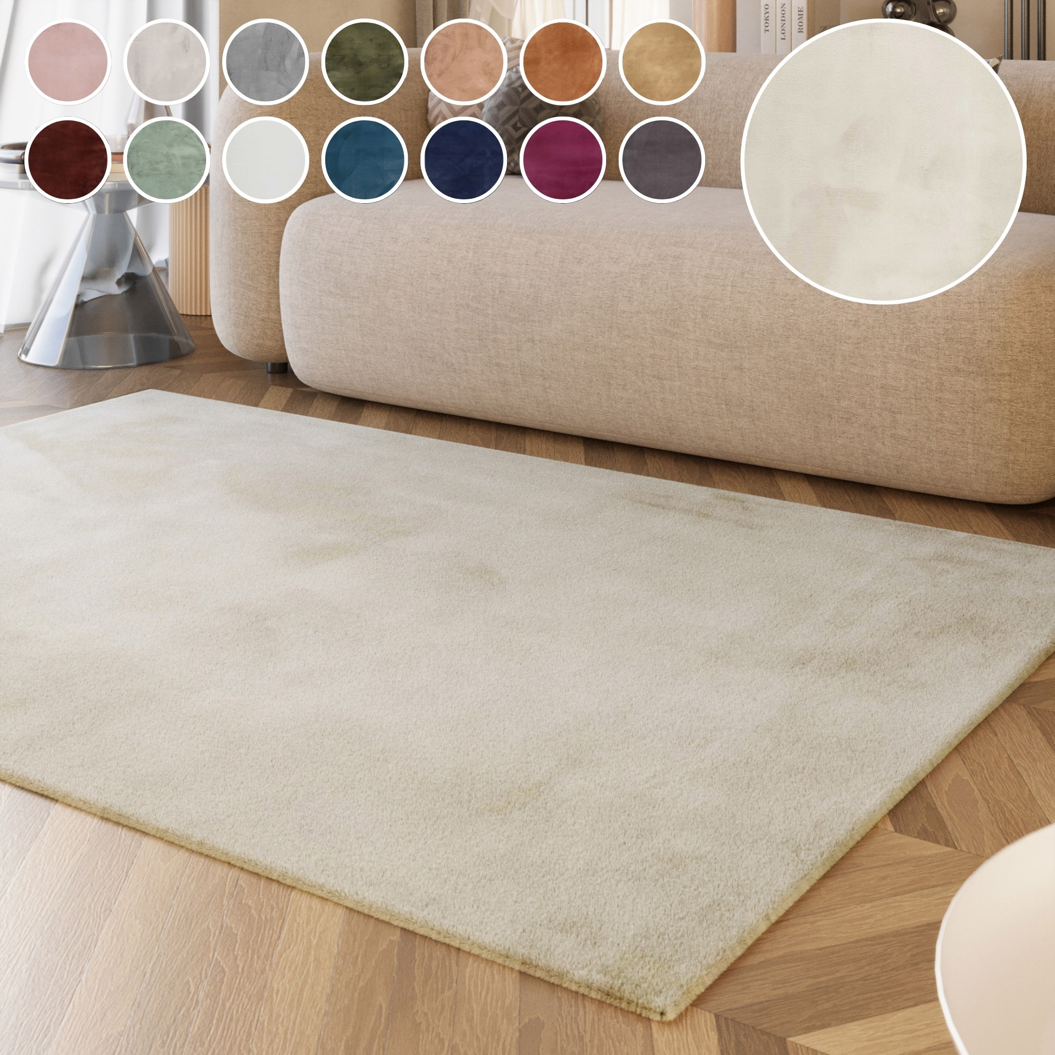 Esprit Hochflor-Teppich »Alice ESP-4377, Kunstfell«, rechteckig, 25 mm Höhe, Kaninchenfell-Haptik, besonders weich und dicht, für alle Räume