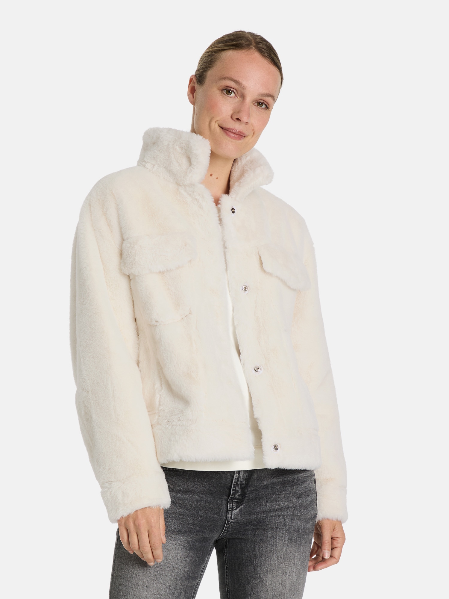 Lieblingsstück Plüschjacke "MaliL", mit Hemdblusenkragen günstig online kaufen