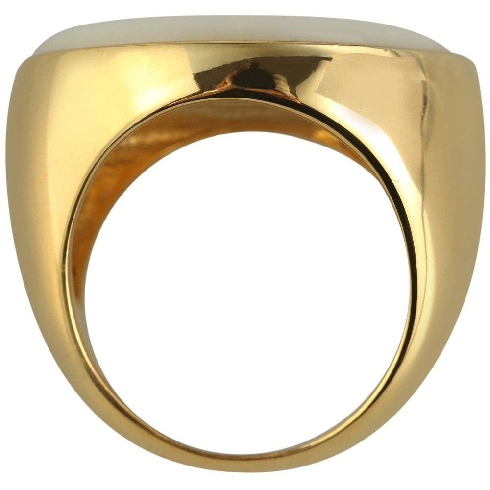 Adelia´s Fingerring »Damen Ring aus Edelstahl mit Perlmutt«