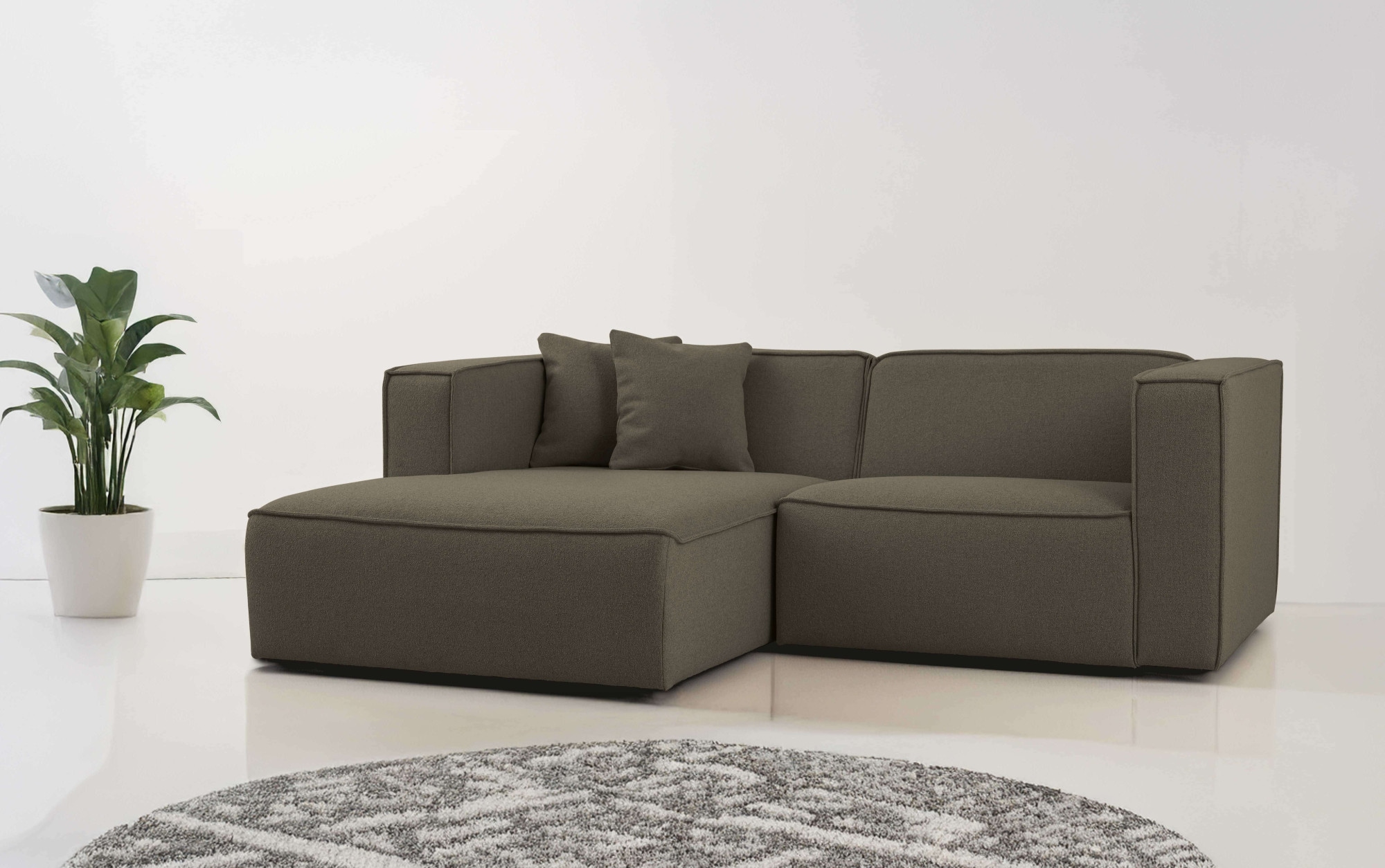 OTTO home Ecksofa "Tammie", Breite 222 cm, Webstoff fein, bodentief, mit We günstig online kaufen