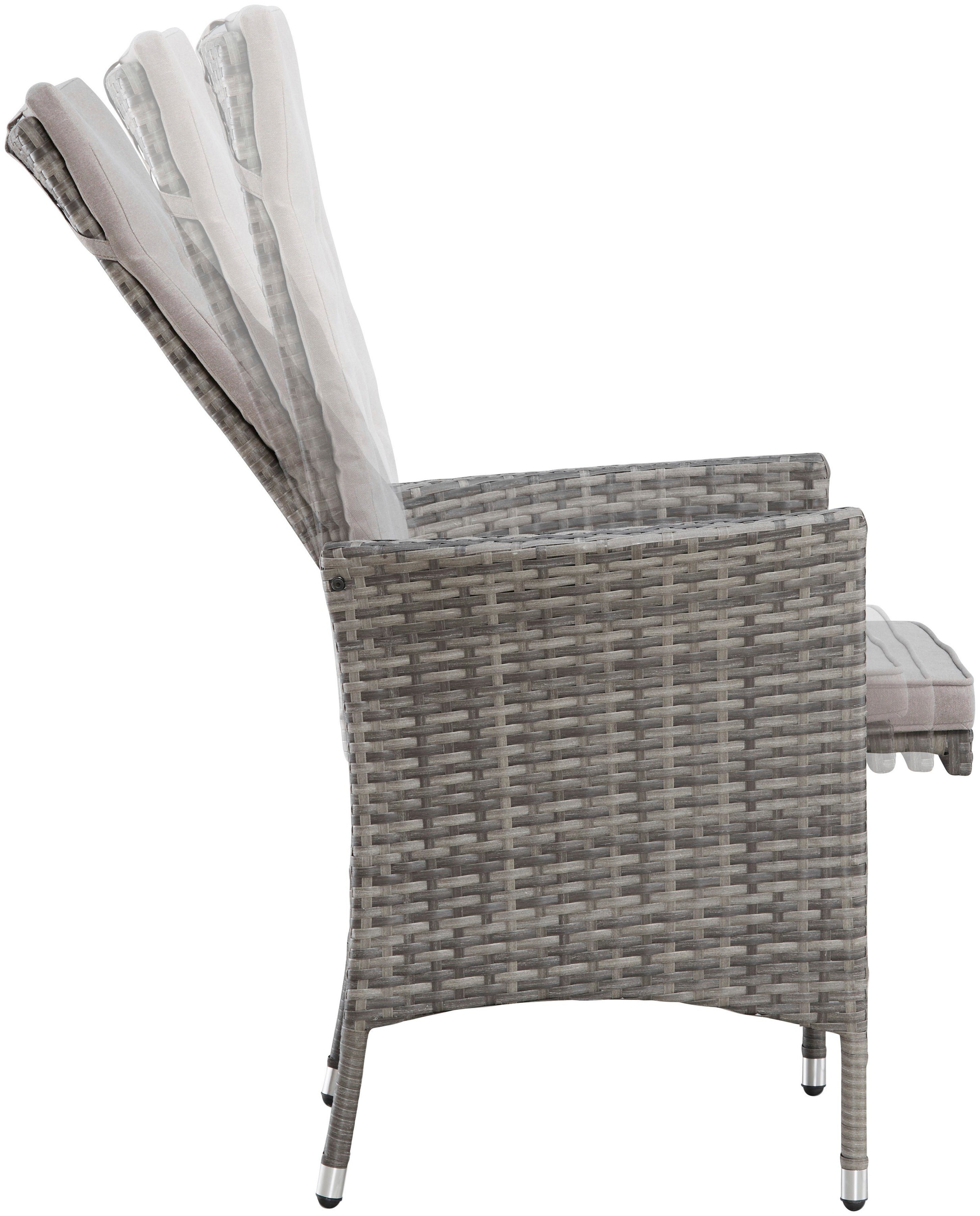 KONIFERA Stuhl »Victoria«, (Set), 2 St., Polyester, 2er Set, 3-fach verstellbar