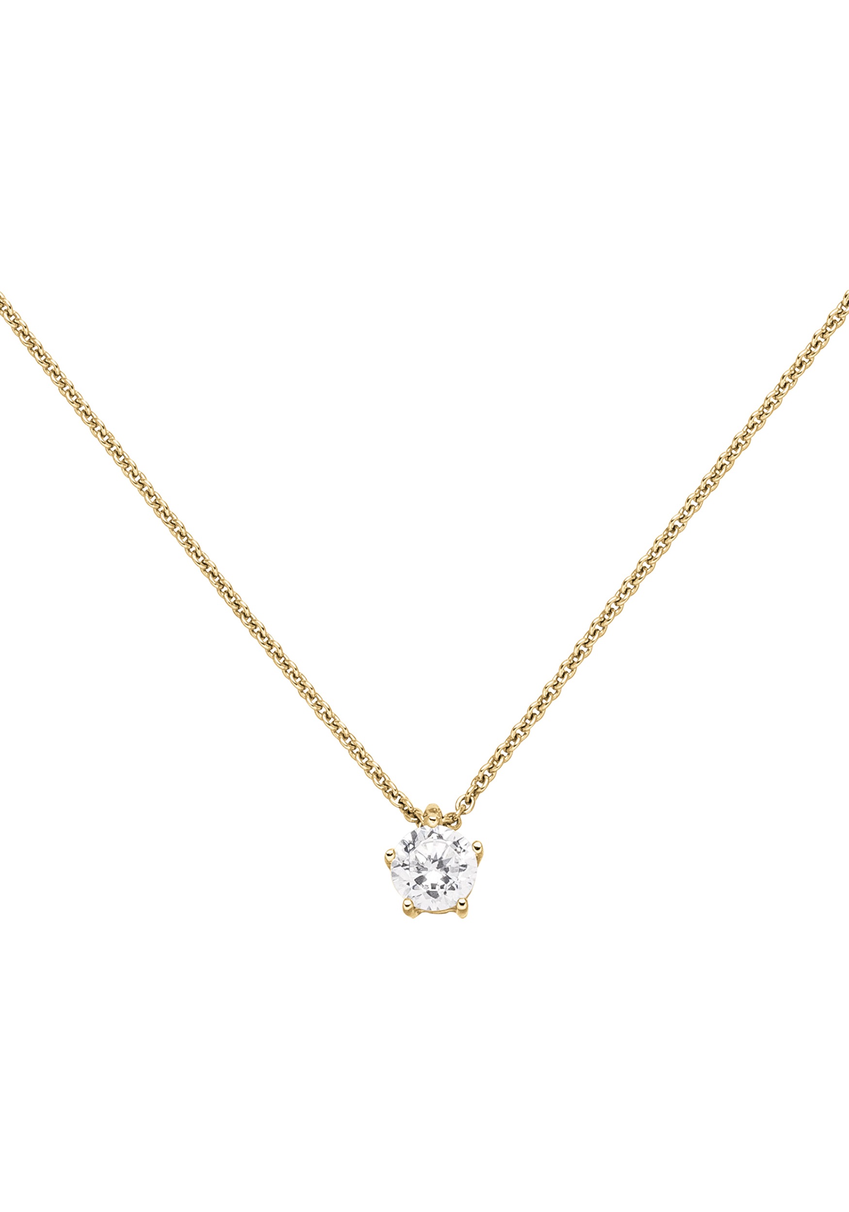 JOBO Kette mit Anhänger »Solitär Diamant Brillant 0,50 ct.« 14 Karat 585 Gold 45 cm