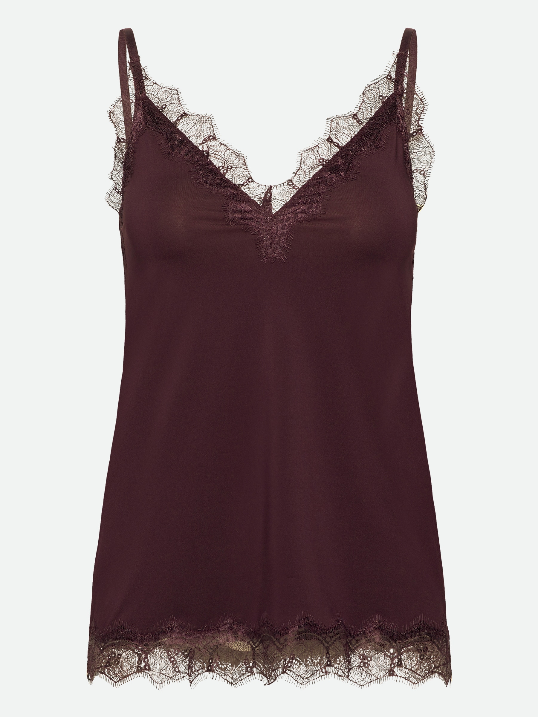 rosemunde Unterhemd »Billie Strap Top«, wunderschöner Vintage-Spitzenbesatz an Ausschnitt und Saum