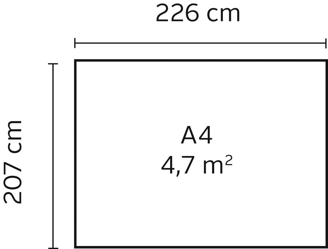 YARDMASTER Gerätehaus »Bayern 87«, Metall, mit Bodenrahmen