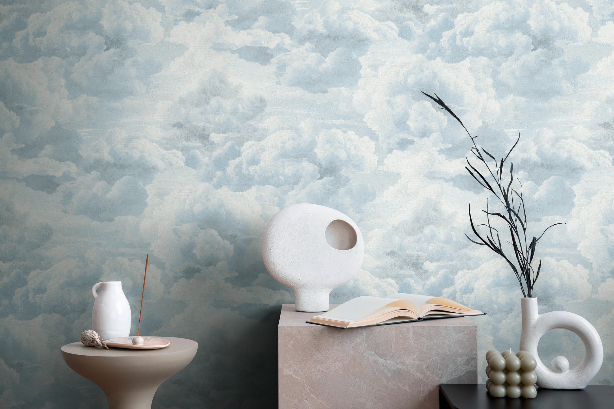 living walls Vliestapete "Michalsky 6 Himmel-Tapete Mustertapete mit Wolken Wolken" matt strukturiert Vliestapete Himmeltapete für Schlafzimmer Küche Wohnzimmer Wolken Flur