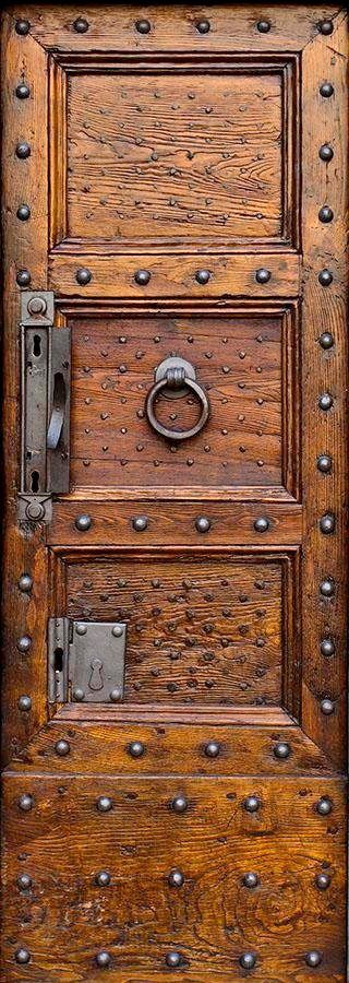 LIVING WALLS Fototapete "antike Holztür", B/L: 1mm x 2,8mm, braun, Tapeten, Fototapete Antik Holztür Braun Grau 1,00 m x 2,80 m Vliestapete