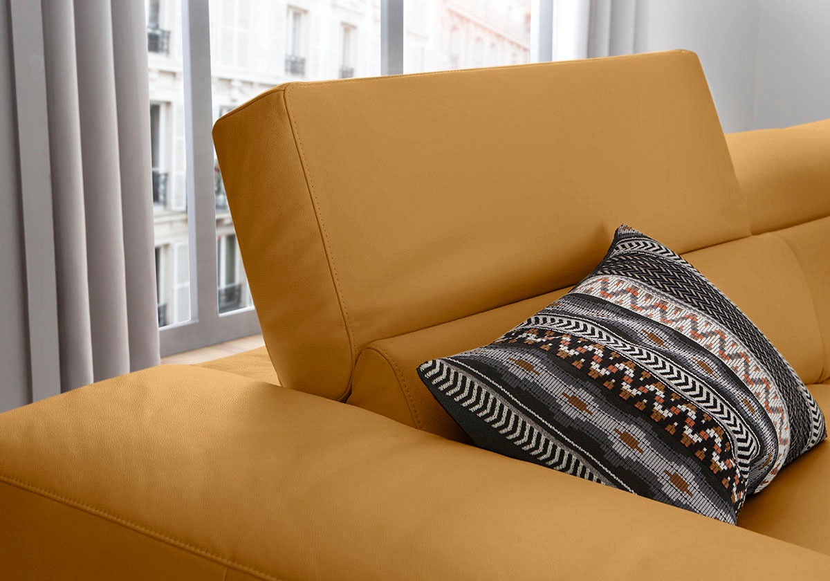Thumbnail - W.SCHILLIG Ecksofa "piedroo, Designsofa mit tollem Sitzkomfort, bequem und elegant, L-Form", Kopfteilverstellung, wahlwe...