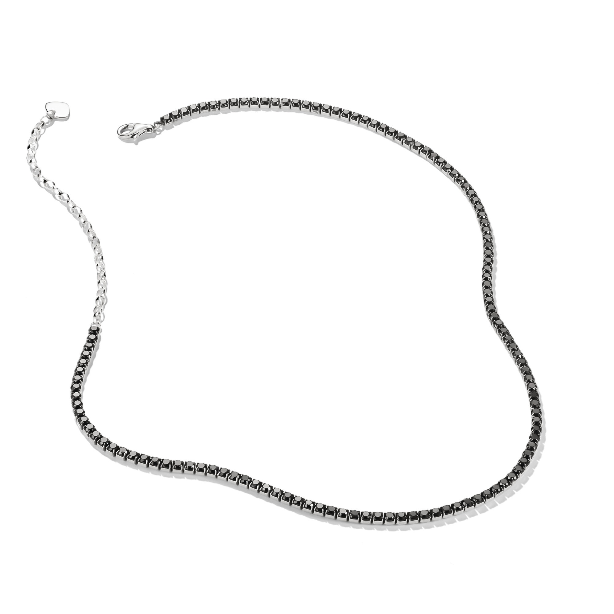 THOMAS SABO Kette ohne Anhänger »Tenniskette Sparkling Black« mit Zirkonia (synth.)