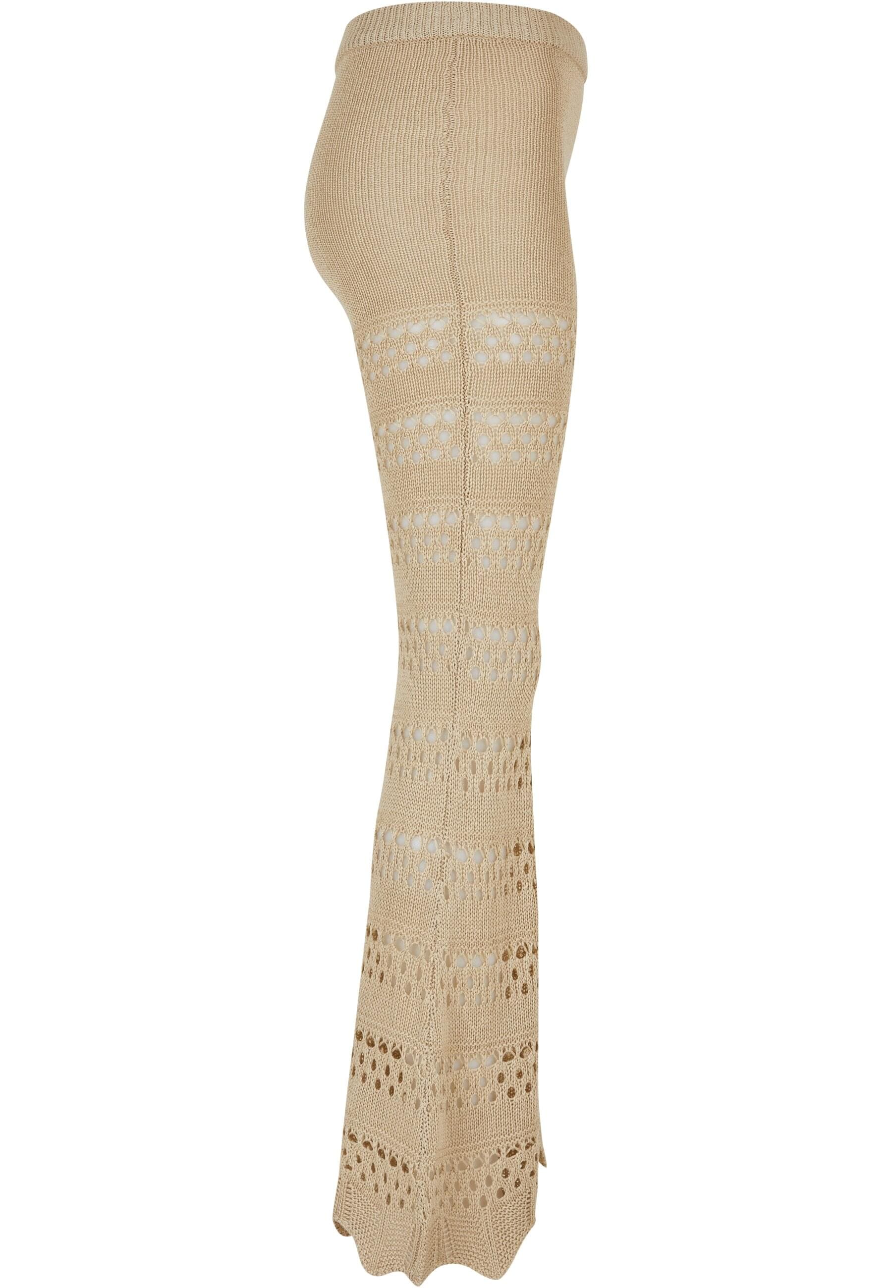 URBAN CLASSICS Leggings »Urban Classics Damen Ladies Flared Crochet Knit Leggings«, (1 tlg.)