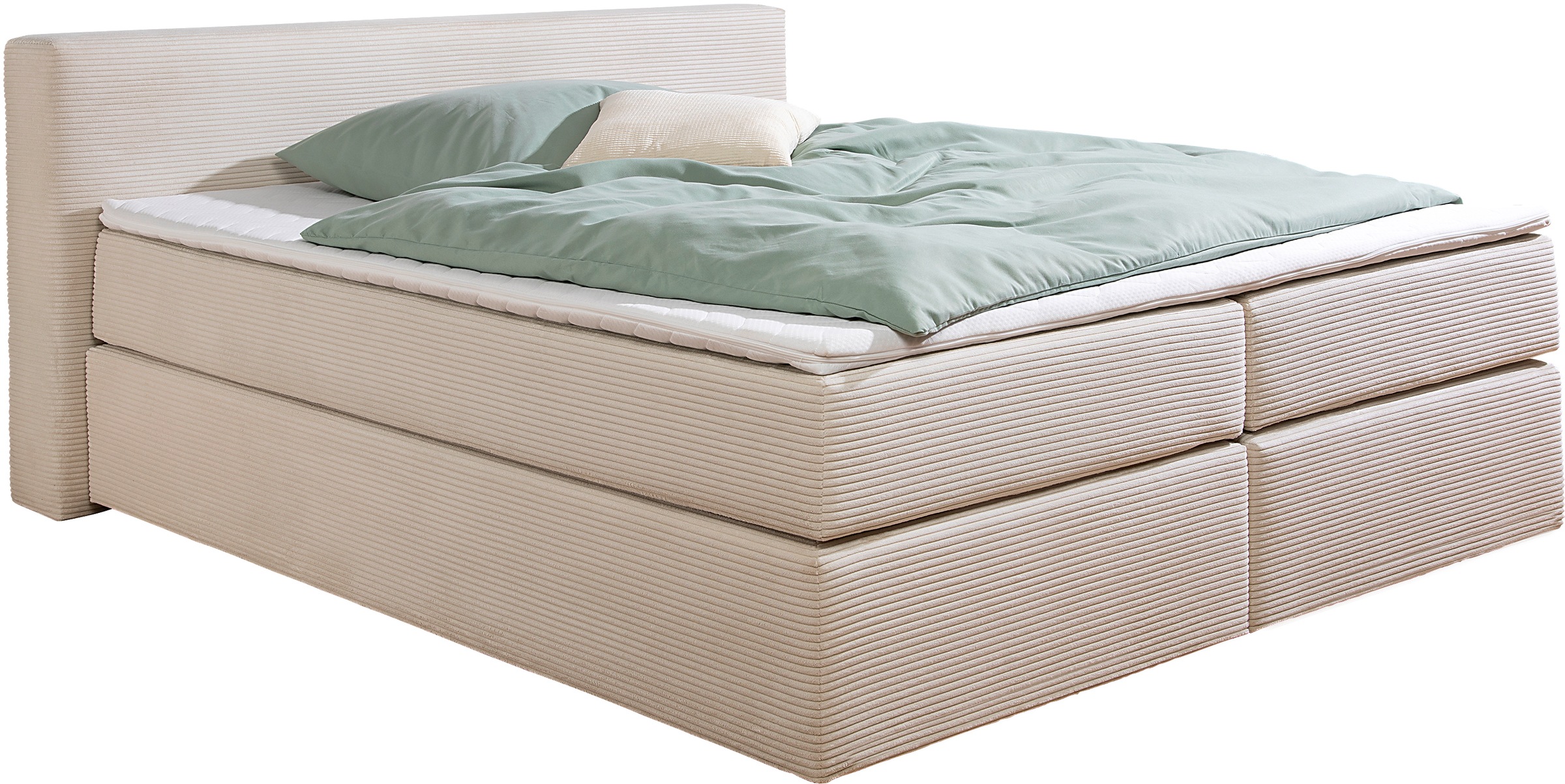 Home affaire Boxspringbett "Åby" In Cord Bezug, wahlweise mit und ohne Matr günstig online kaufen