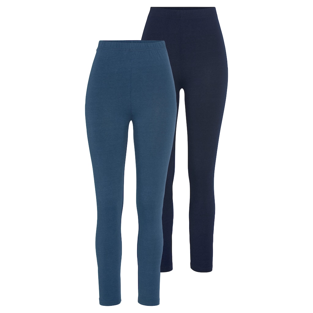 Vivance active Leggings, (2er-Pack), mit Gummibund, Loungewear