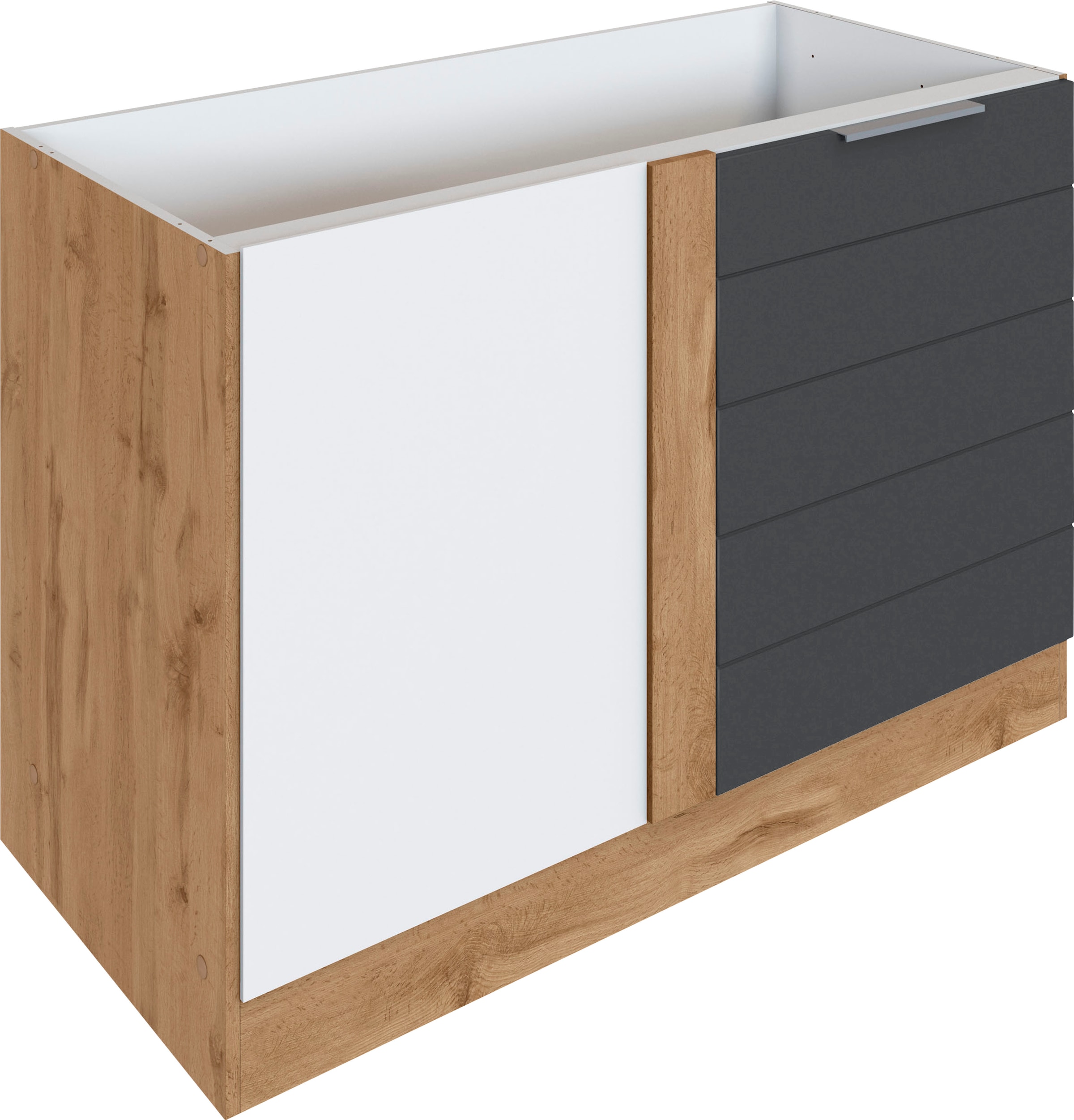 KOCHSTATION Eckunterschrank "KS-Luhe", 120 cm breit, hochwertige MDF-Fronte günstig online kaufen