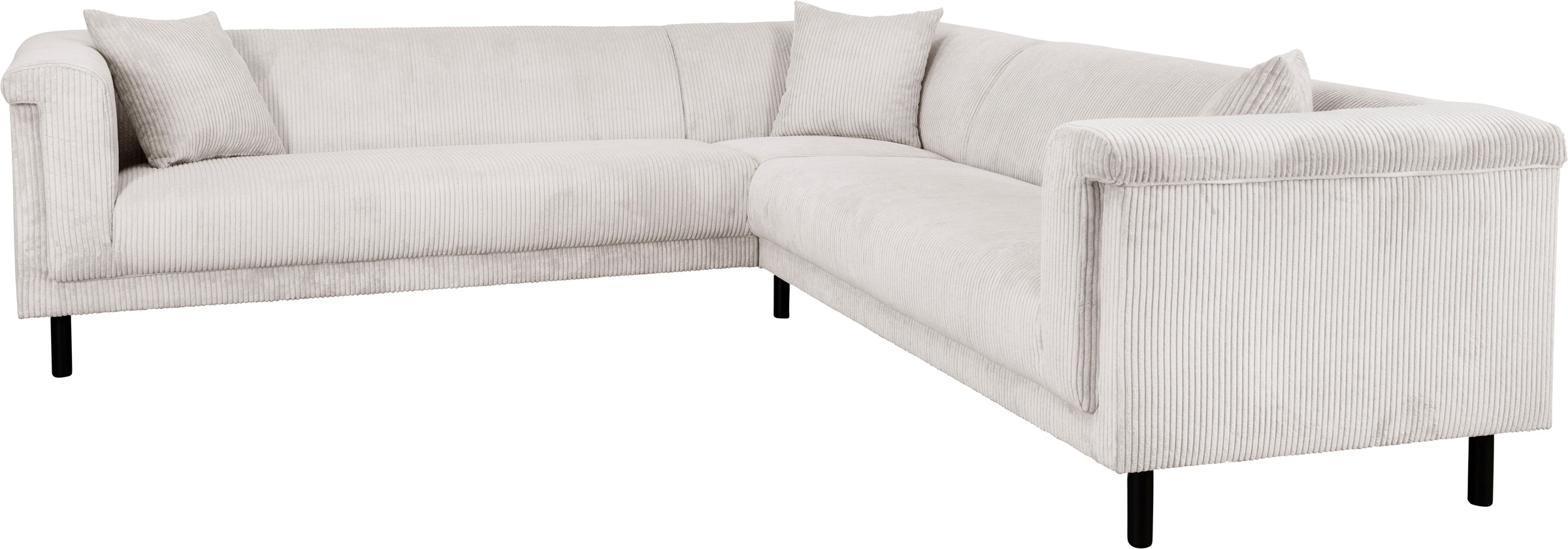 INOSIGN Ecksofa »AGNIA L-Form  B/T/H: 244/244/71 cm«, incl. Zierkissen, gleichschenklig, auch in Cord