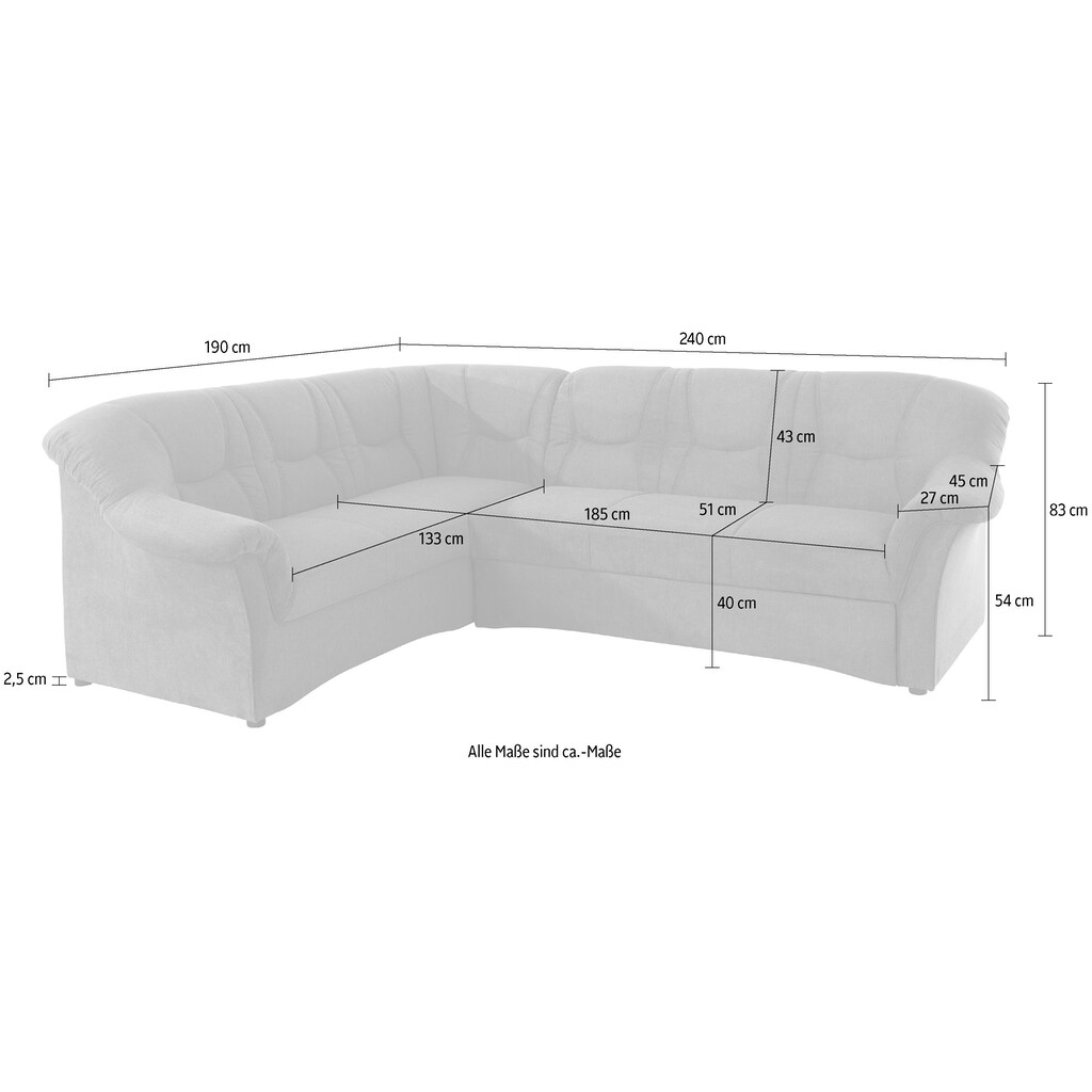 DOMO collection Ecksofa »Sarafina«