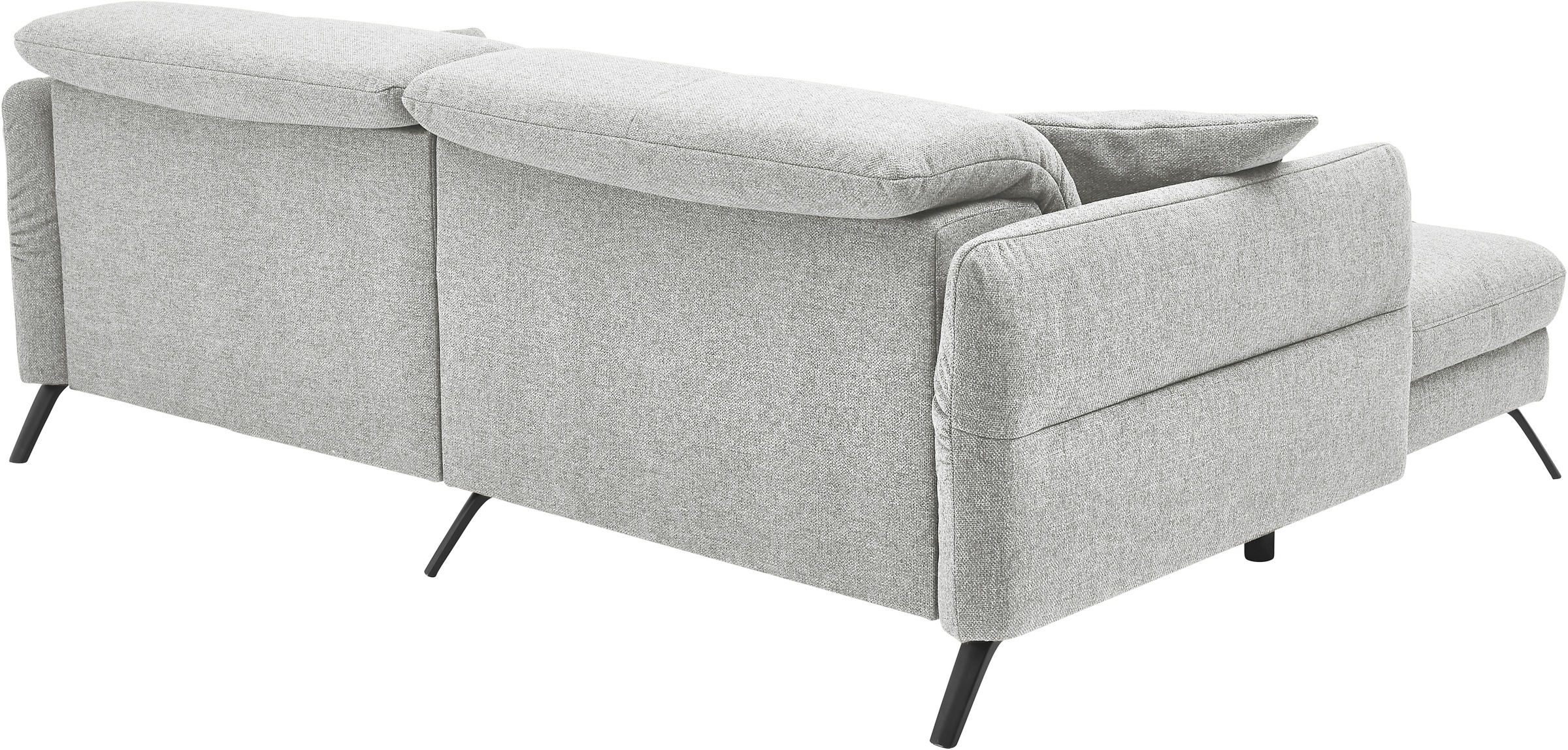 set one by Musterring Ecksofa »SO 4400 V«, wahlweise mit motorischer Bettfunktion & Kopfverstellung, Fuß schwarz