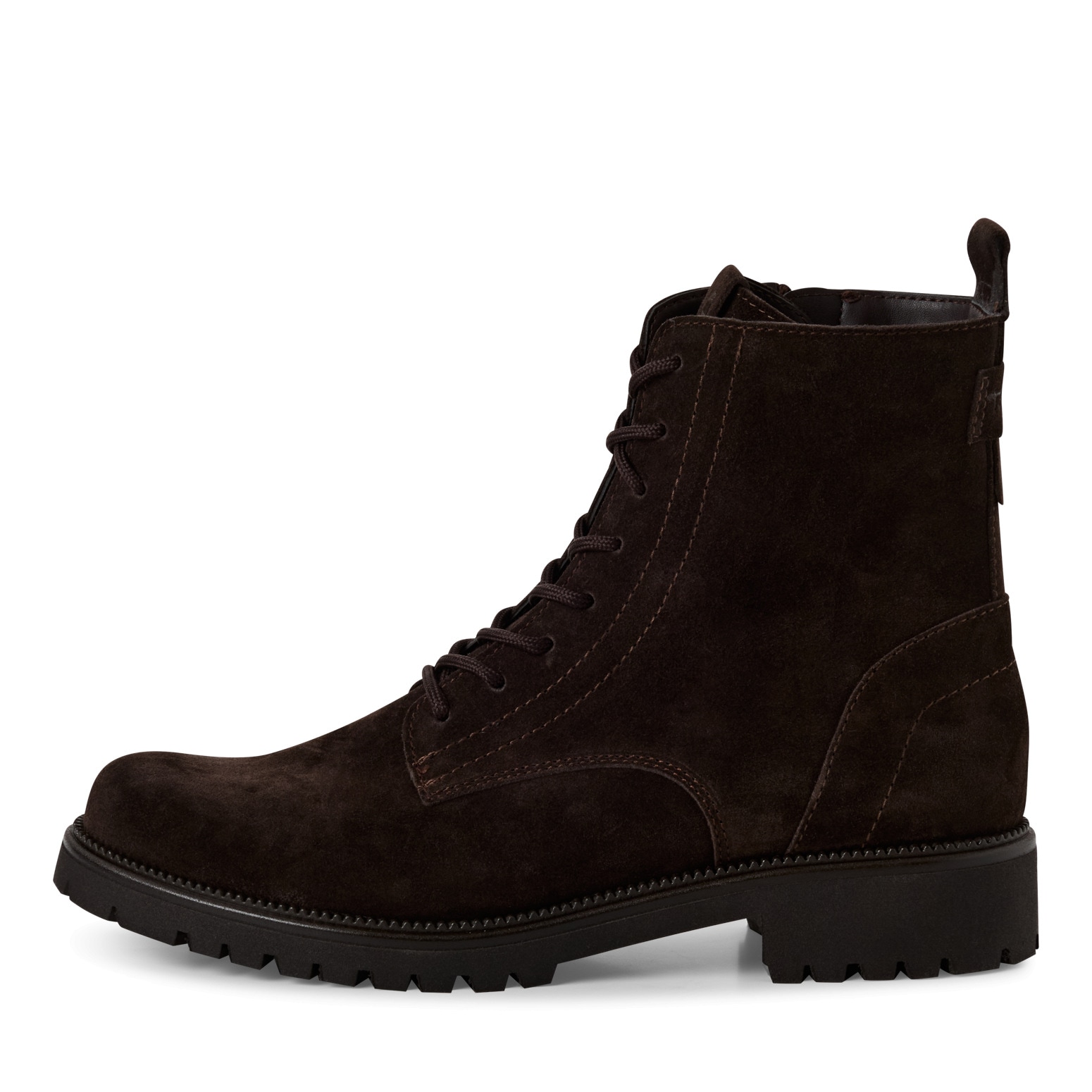 Tamaris Schnürstiefelette, Blockabsatz, Schnürboots, Businessschuh mit dezenten Ziernähten