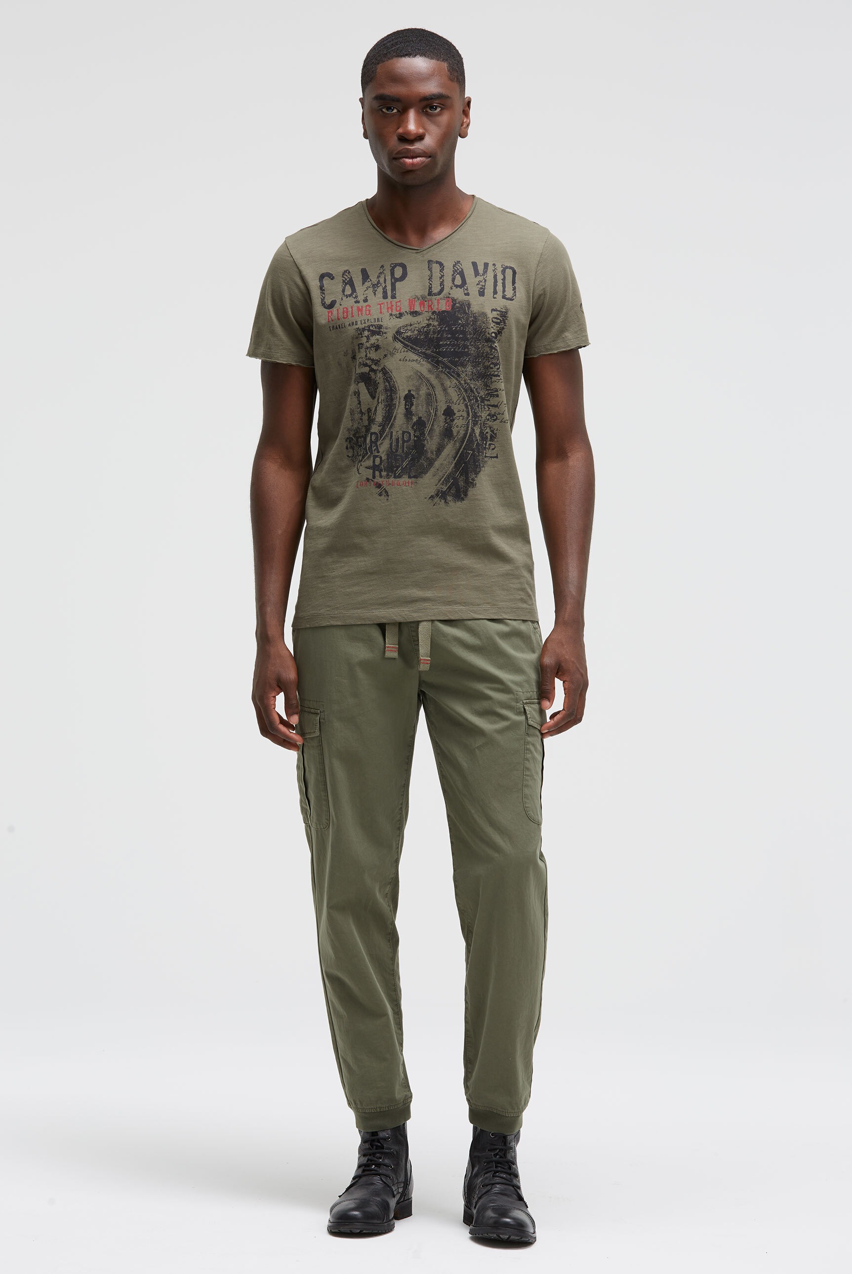 Thumbnail - CAMP DAVID V-Shirt, mit offenen Kanten