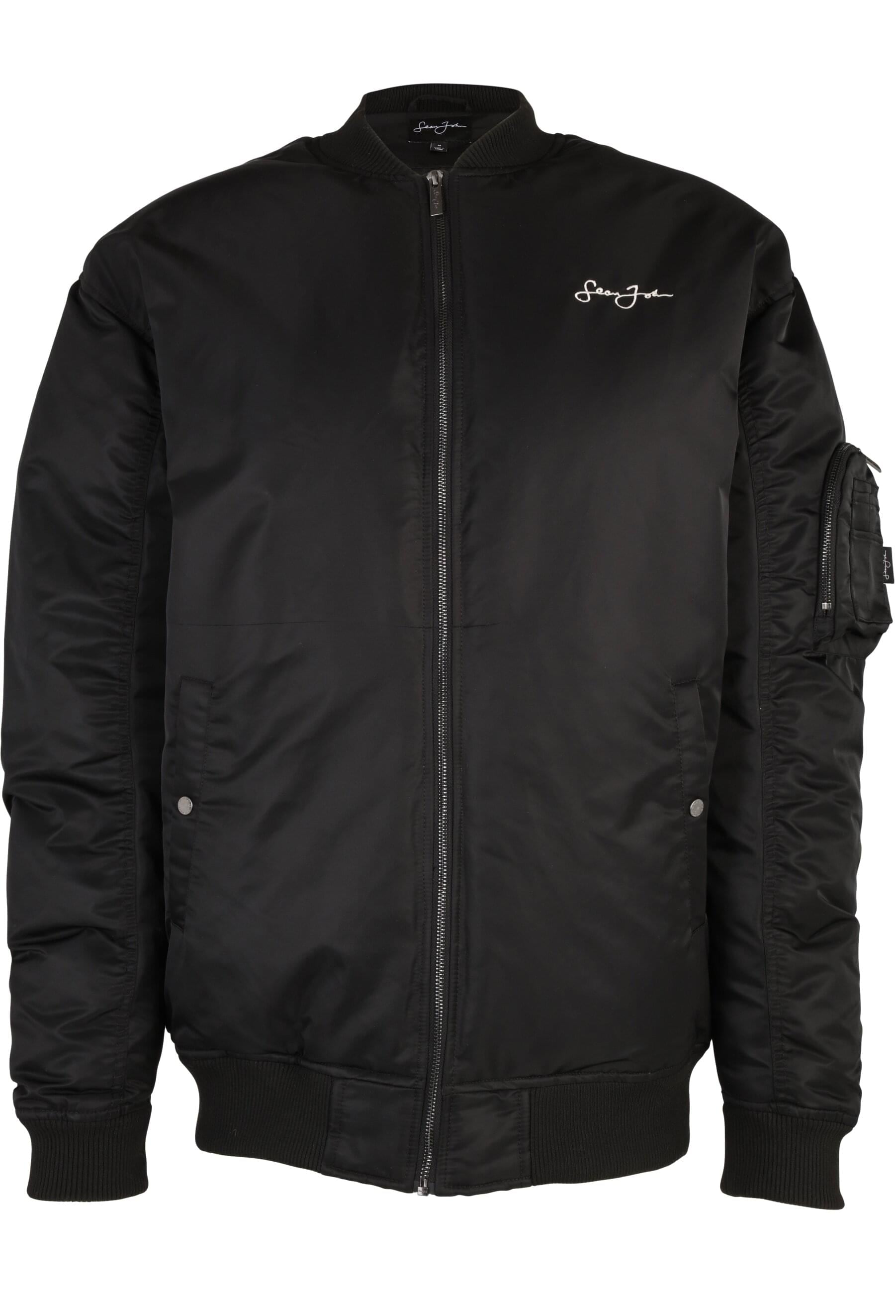 Sean John Bomberjacke "Sean John Herren JM224-008-02 Script Logo Oversize Bomberjacket", (1 St.), mit Kapuze