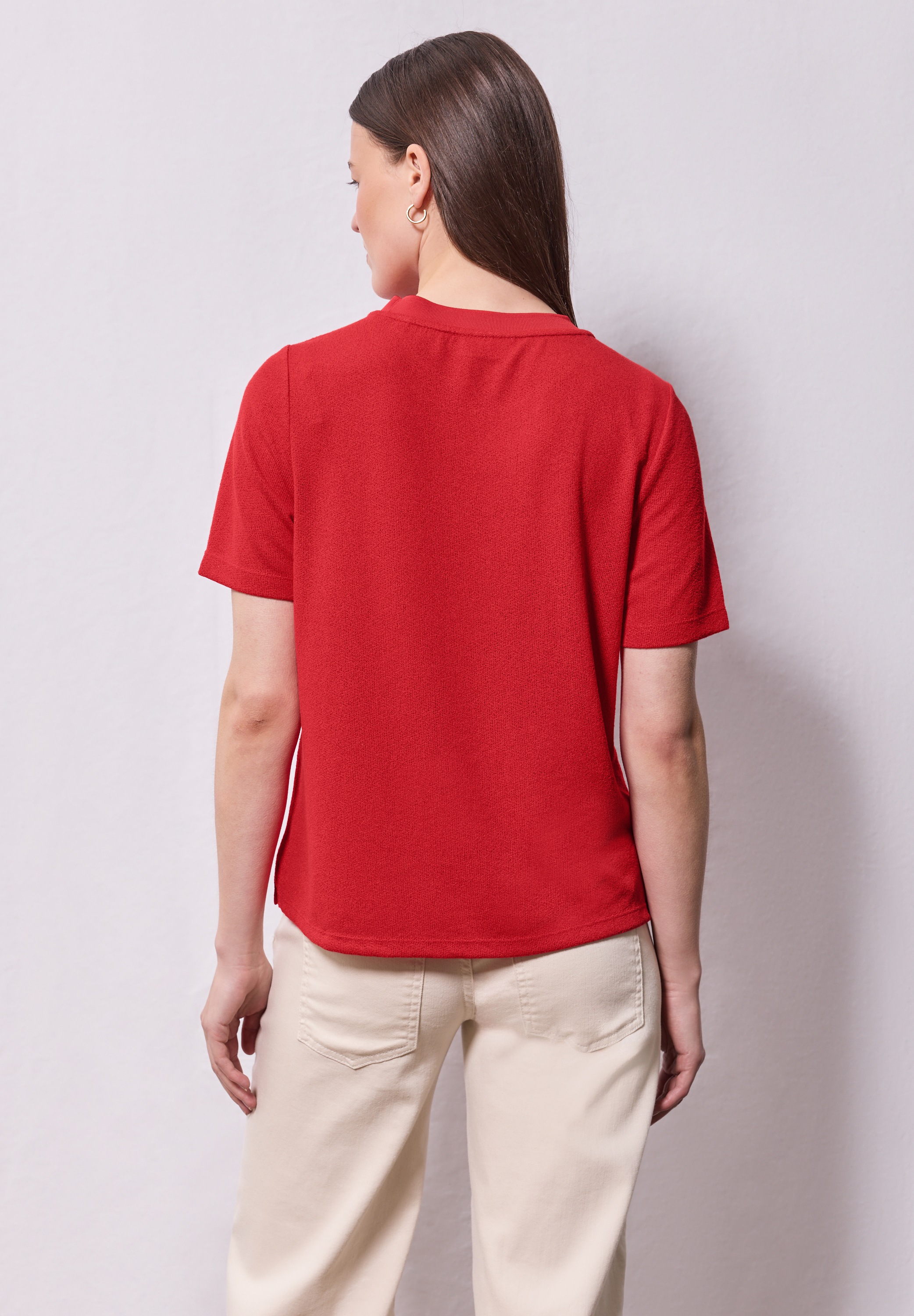 STREET ONE STUDIO T-Shirt, aus elastischem Materialmix