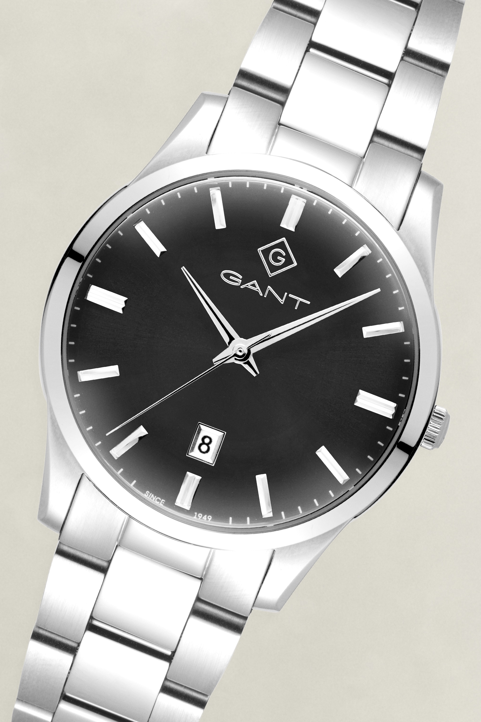 Gant Quarzuhr »Taunton« Armbanduhr, Herrenuhr, Edelstahlarmband, analog, Tag