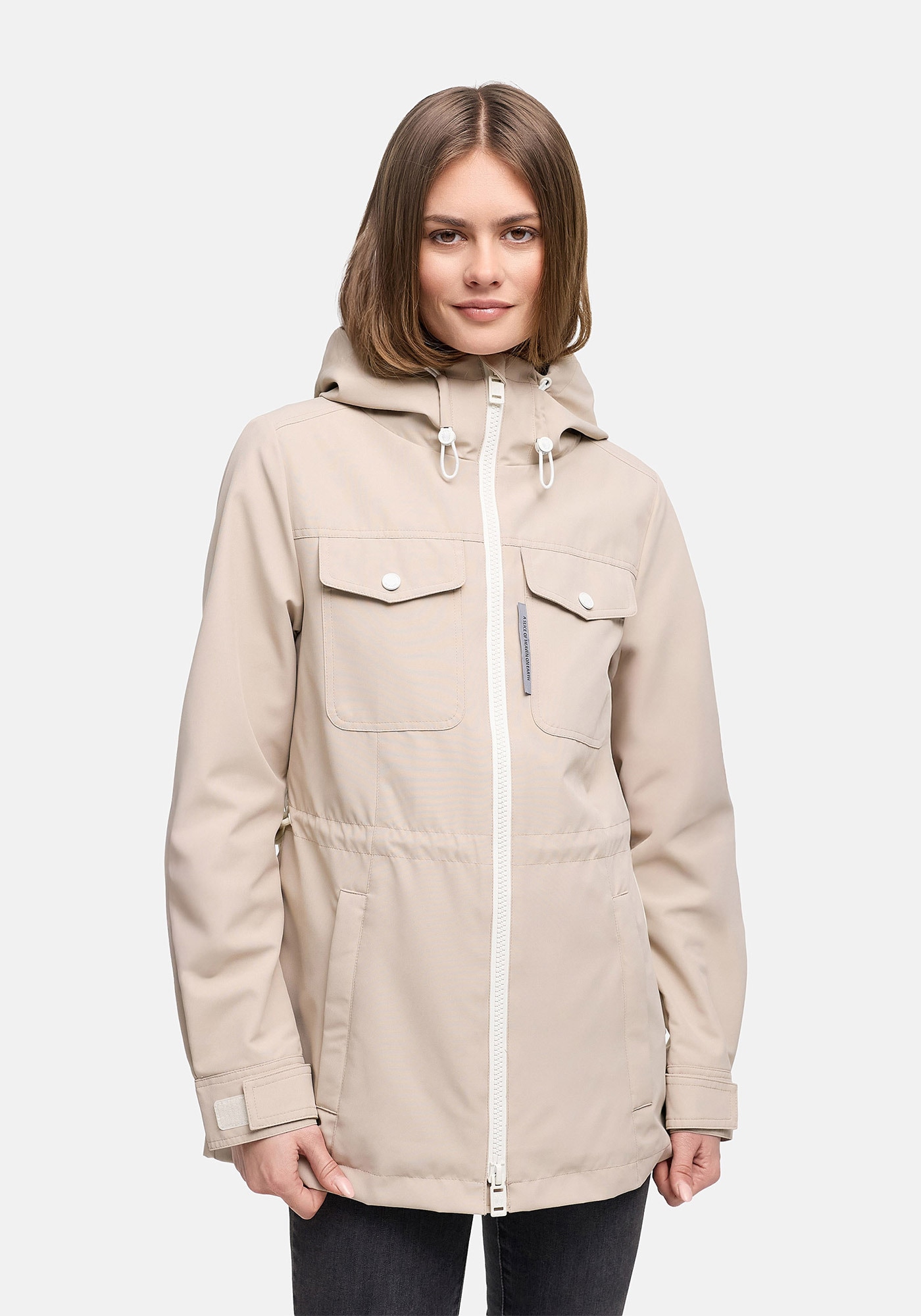 Marikoo Outdoorjacke "Sohaa" Leichte Outdoorjacke mit Kapuze und Kordelzug