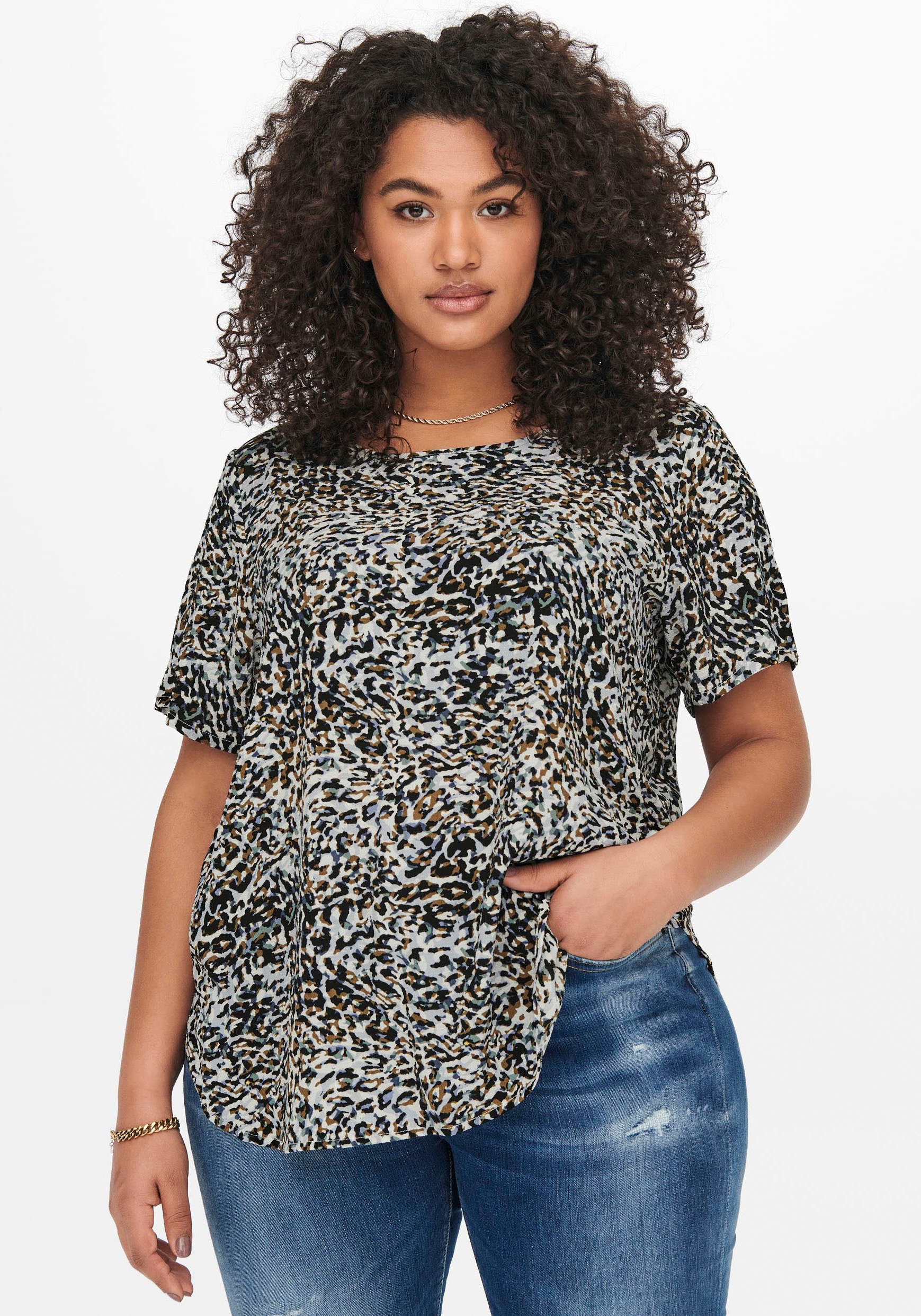 ONLY CARMAKOMA Shirtbluse »CARVICA« mit Rundhalsaussschnitt