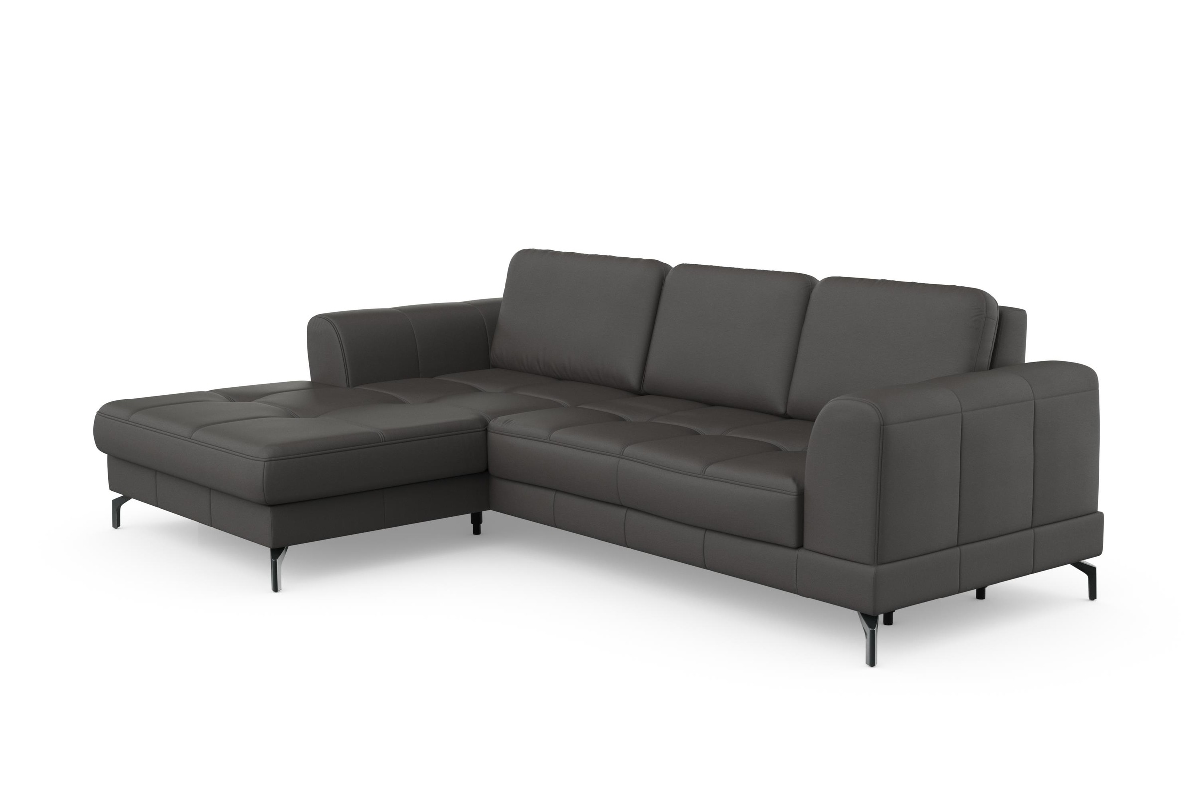 sit&more Ecksofa »Bendigo L-Form«, inklusive Sitztiefenverstellung, Bodenfreiheit 12 cm, in 2 Fußfarben