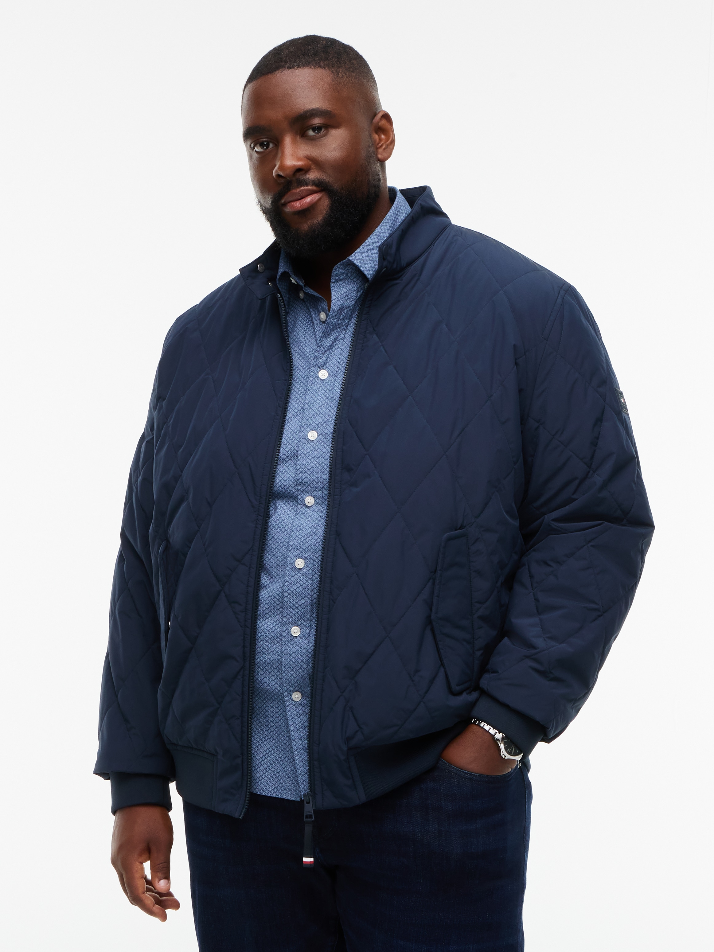 Tommy Hilfiger Big & Tall Blouson "BT-PACKABLE QUILTED HARRINGTON" im Stepp-Design mit wasserabweisendem Finish