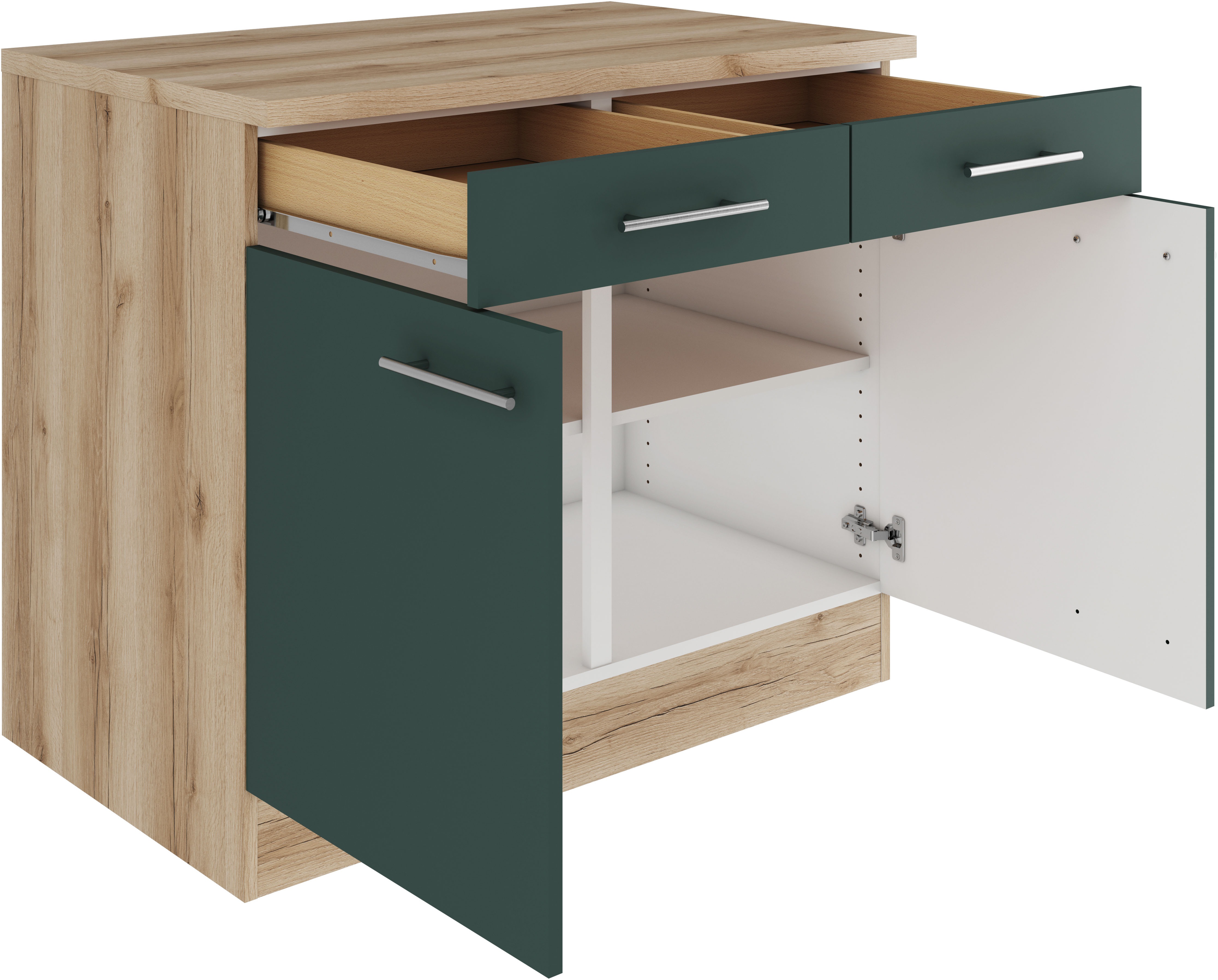 Thumbnail - OPTIFIT Unterschrank "Bella", Breite 100 cm, mit 2 Türen und 2 Schubkästen