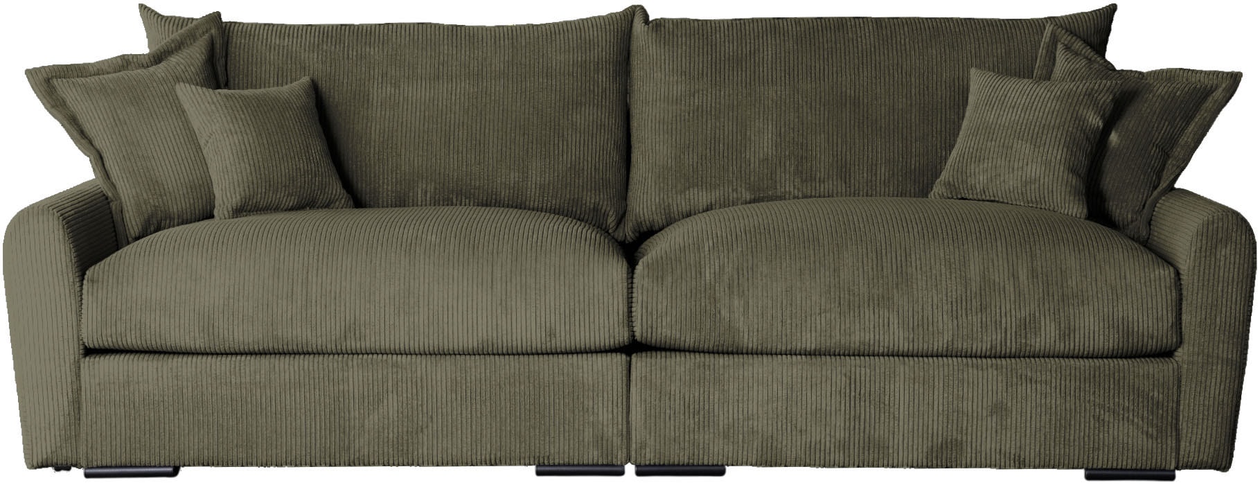 Home affaire Big-Sofa »Finca XL, B: 190 cm« 4 Zierkissen, Mega-Sofa, in Cord oder Chenille-Struktur, Federkern