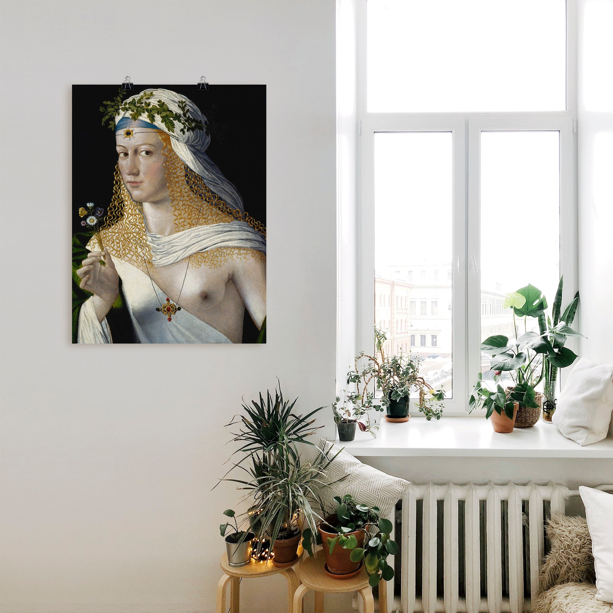 Artland Leinwandbild »Idealbildnis einer Kurtisane als Flora«, Frau, (1 St.), auf Keilrahmen gespannt