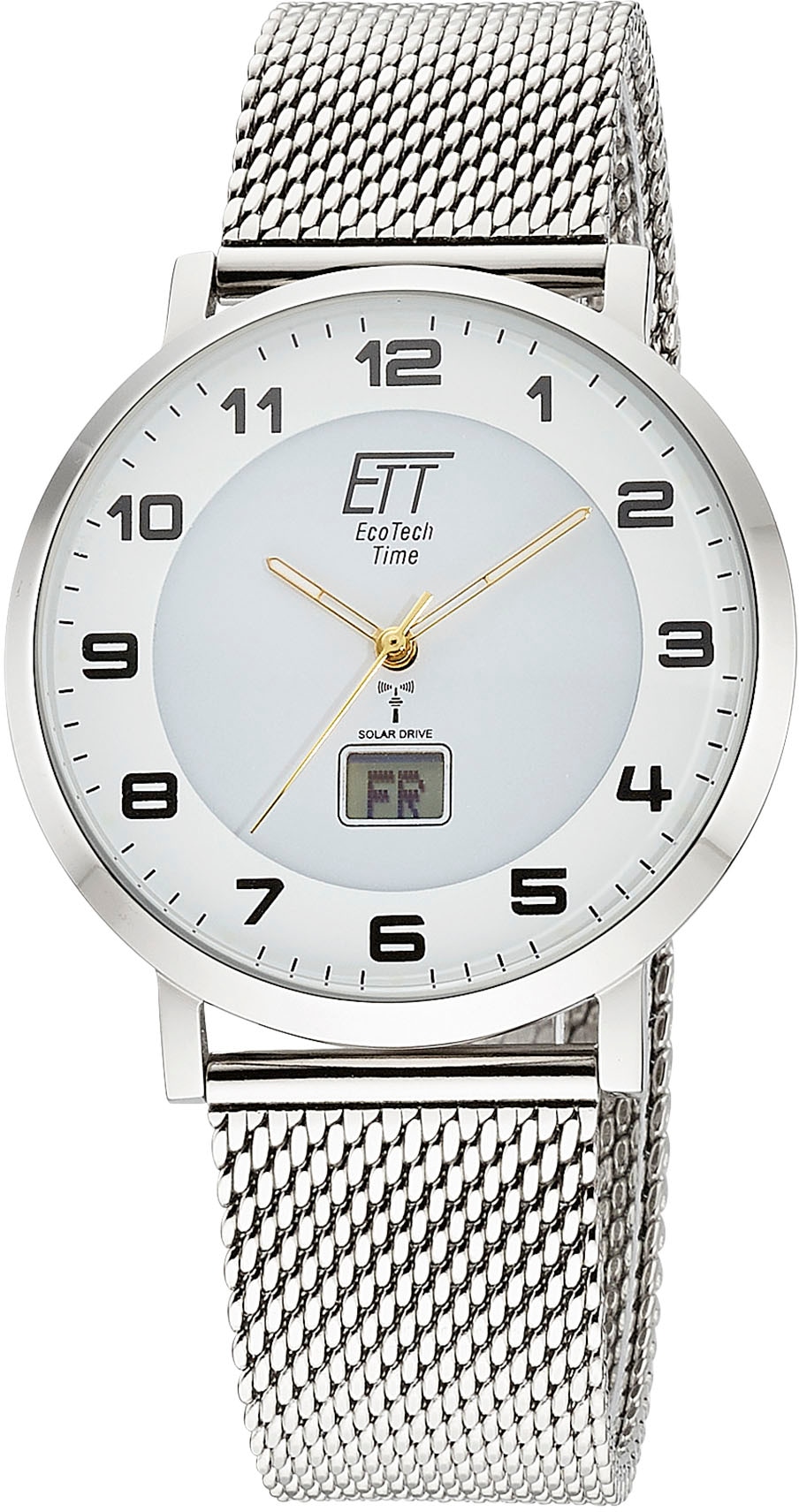 ETT Funkuhr »Atacama«, (Set, 2 tlg., mit Wechselband), Armbanduhr, Herrenuhr, Datum, Solar, ideal auch als Geschenk