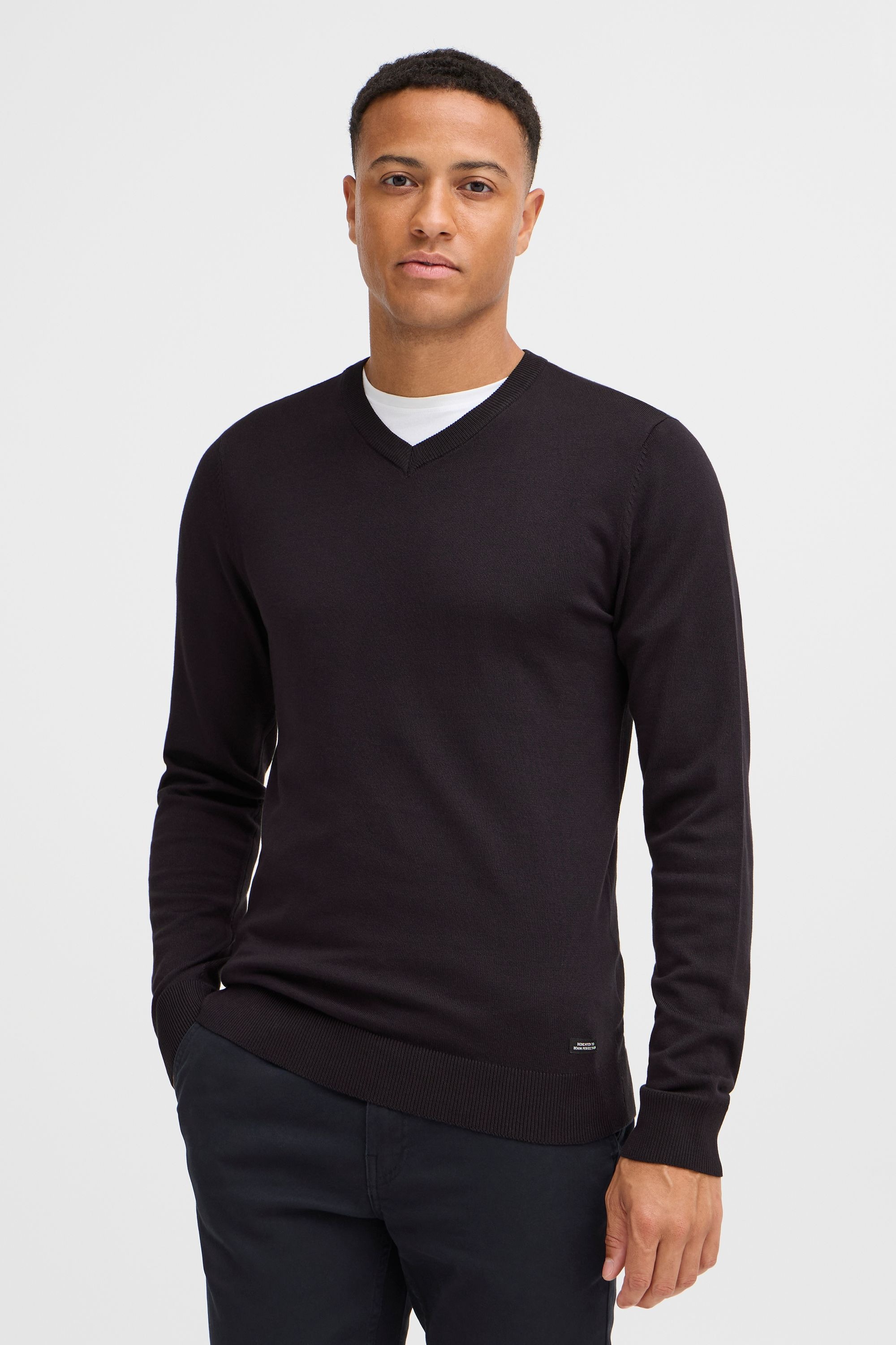 Strickfleece-Pullover BLEND "Strickpullover BHWEBER", Herren, Gr. XL, schwarz, Obermaterial: 78% Viskose CV. 22% Polyester PES., Pullover 5