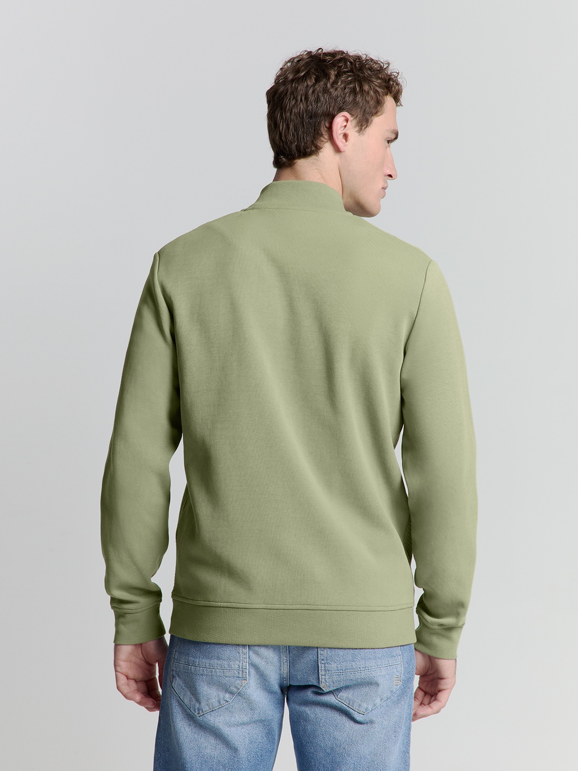 NO EXCESS Sweater »No Excess Jacquard sweatshirt mit Vollreißverschluss«