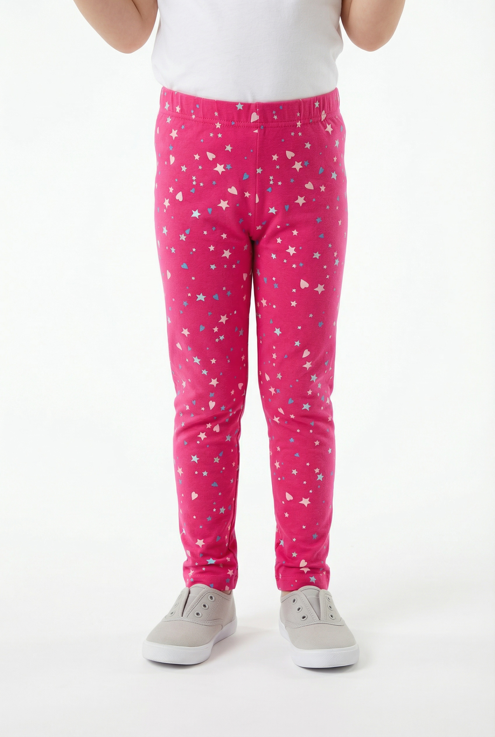happy girls Sweatleggings im tollen Sternen-Herzen-Alloverprint