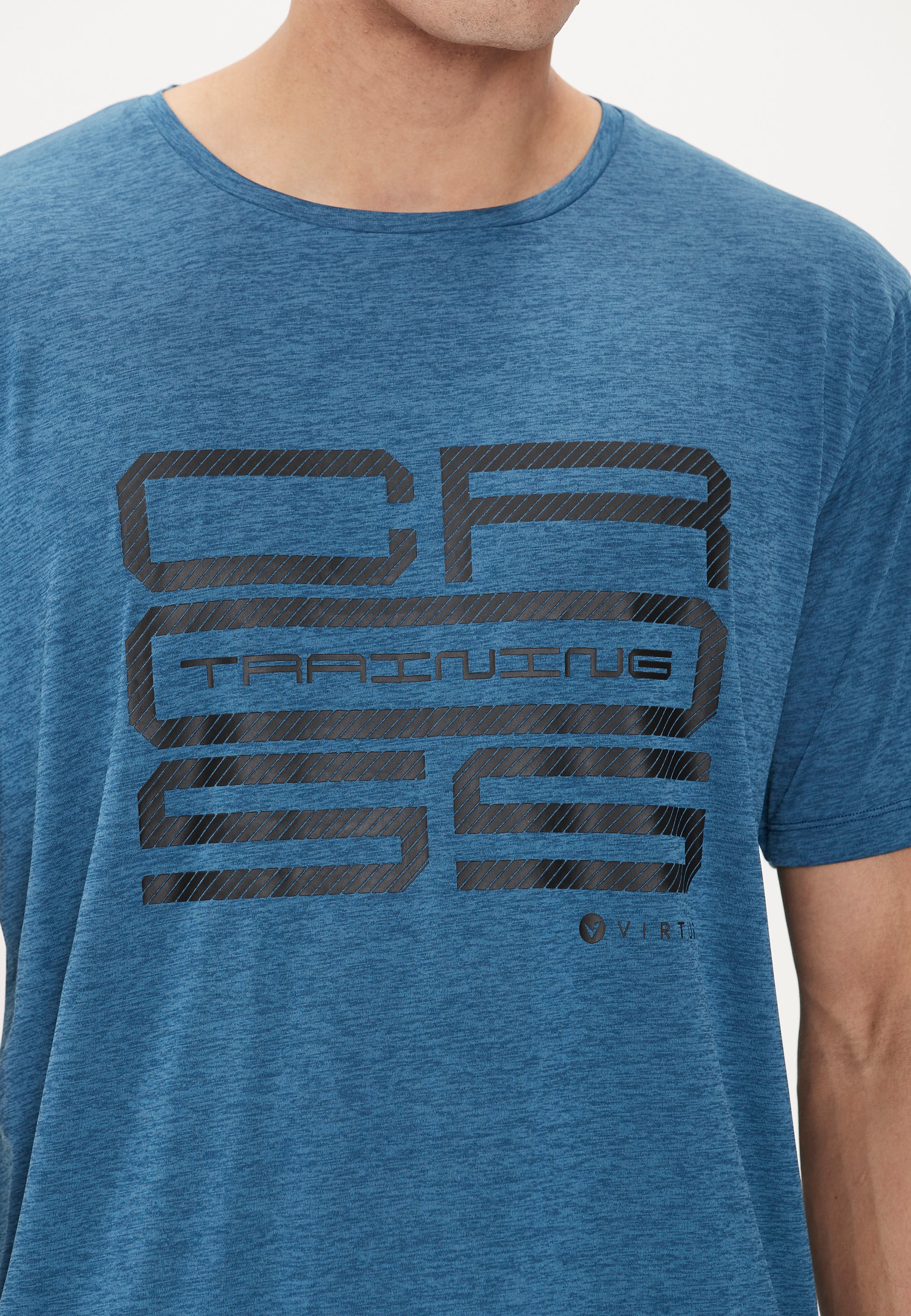 Virtus T-Shirt »SUKER MELANGE«, (1 tlg.), mit coolem Frontprint