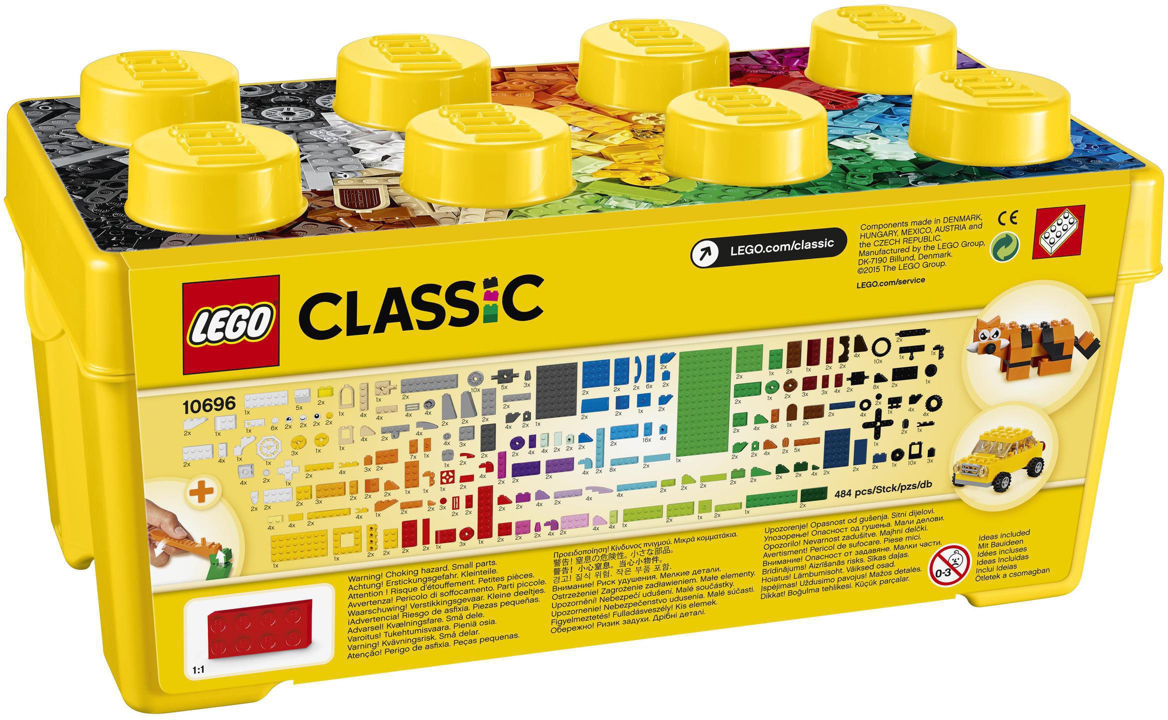 LEGO® Konstruktionsspielsteine »Bausteine Box (10696), LEGO®Classic«, (484 St.), Made in Europe