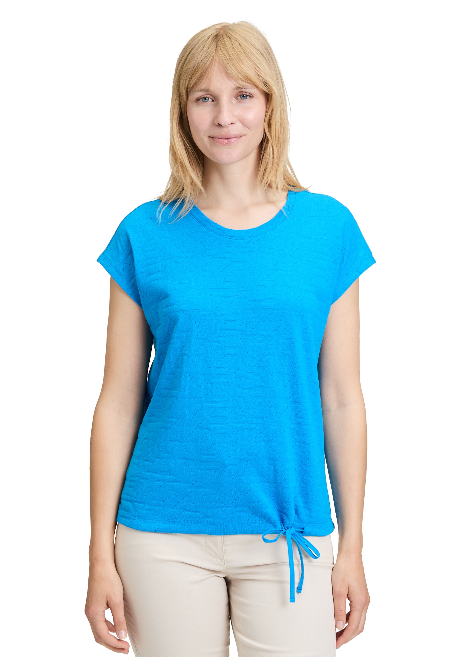 Betty Barclay Kurzarmshirt "Damen Strukturshirt mit Tunnelzug", 1 Stk. Mate günstig online kaufen