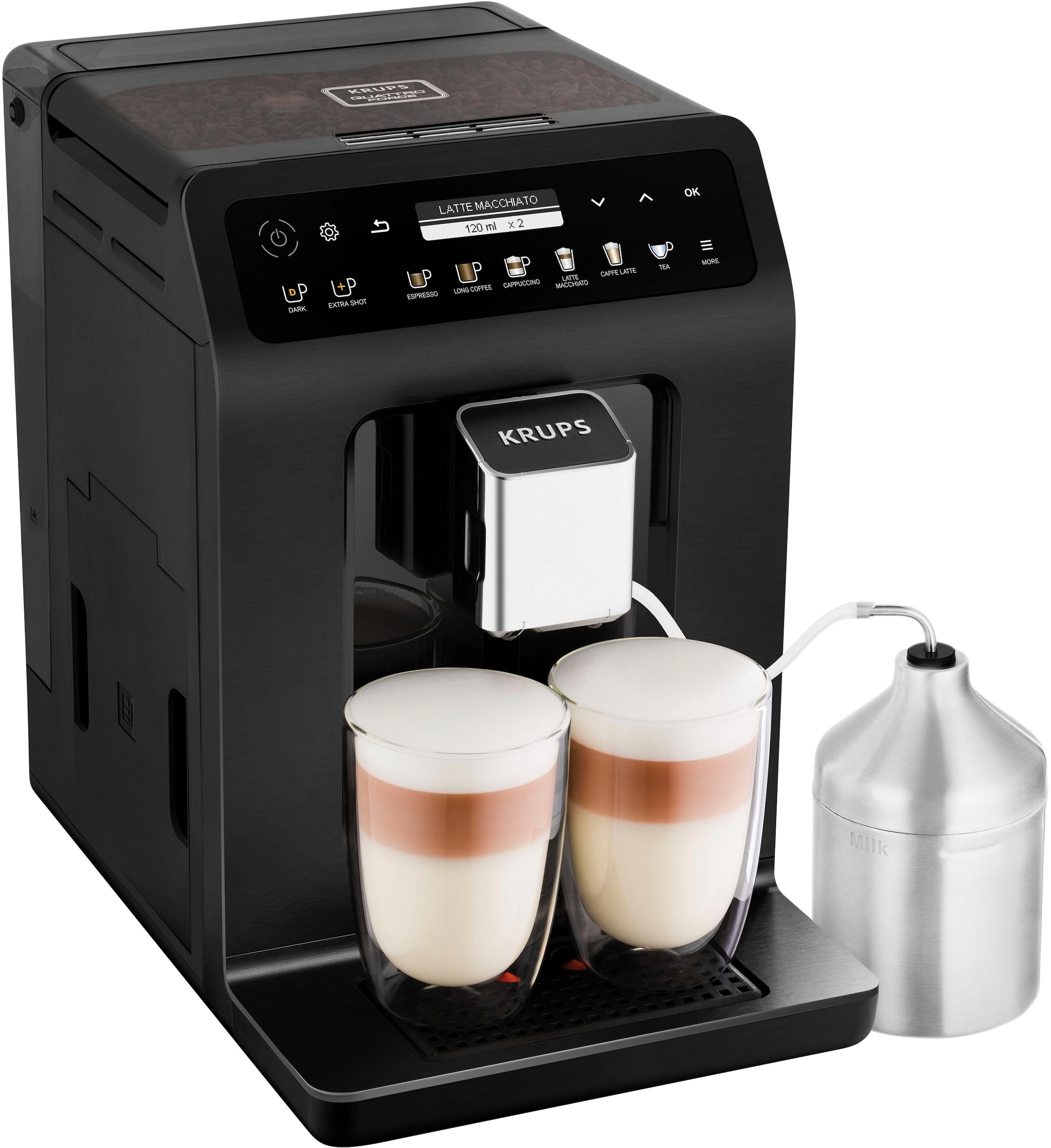 Krups Kaffeevollautomat "EA8948 Evidence Plus, vielfältige Kaffee-Spezialitäten auf Knopfdruck", einfache Bedienung dank