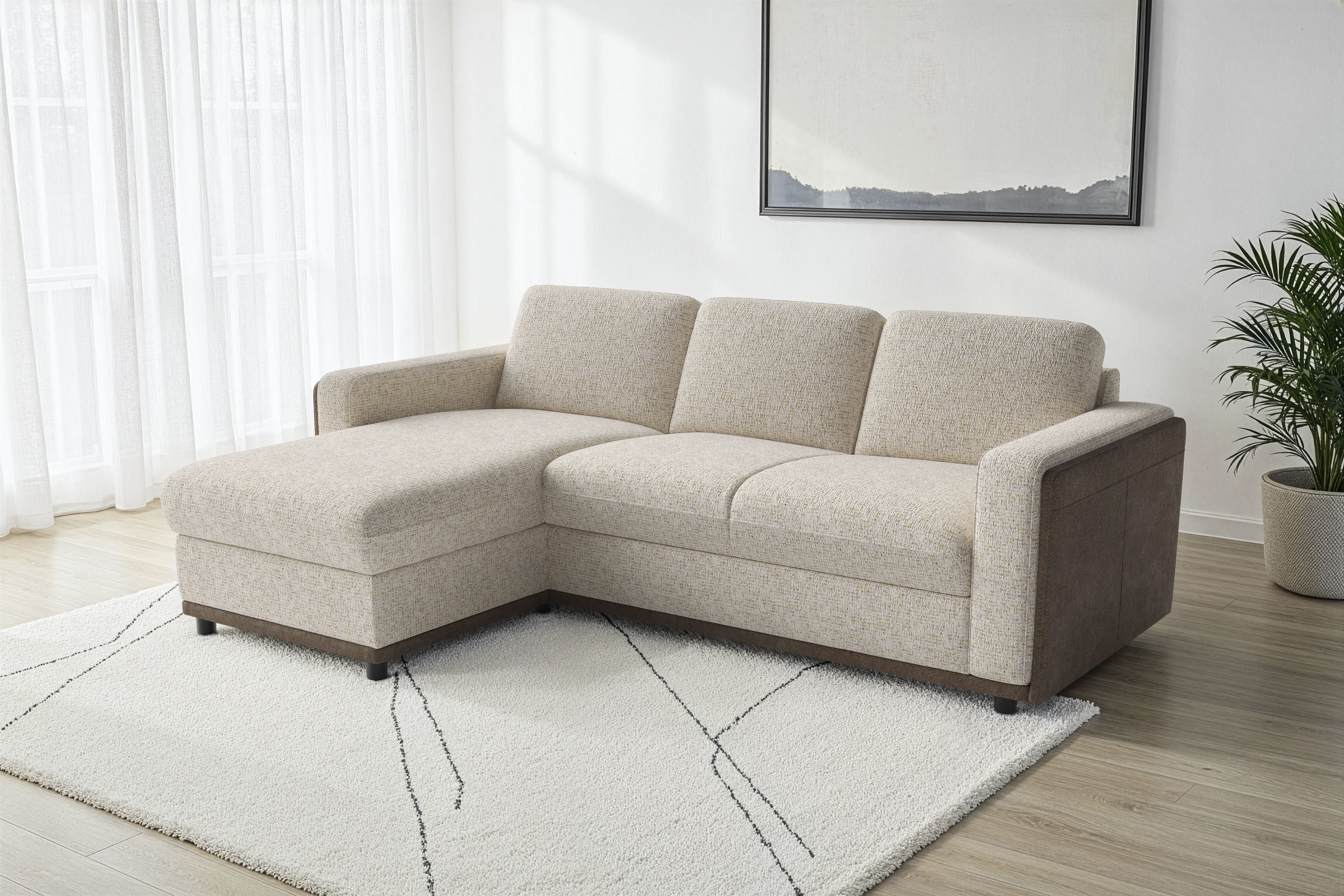 sit&more Ecksofa "Cordoba" wahlweise mit Schlaffunktion und Bettkasten oder Stauraum