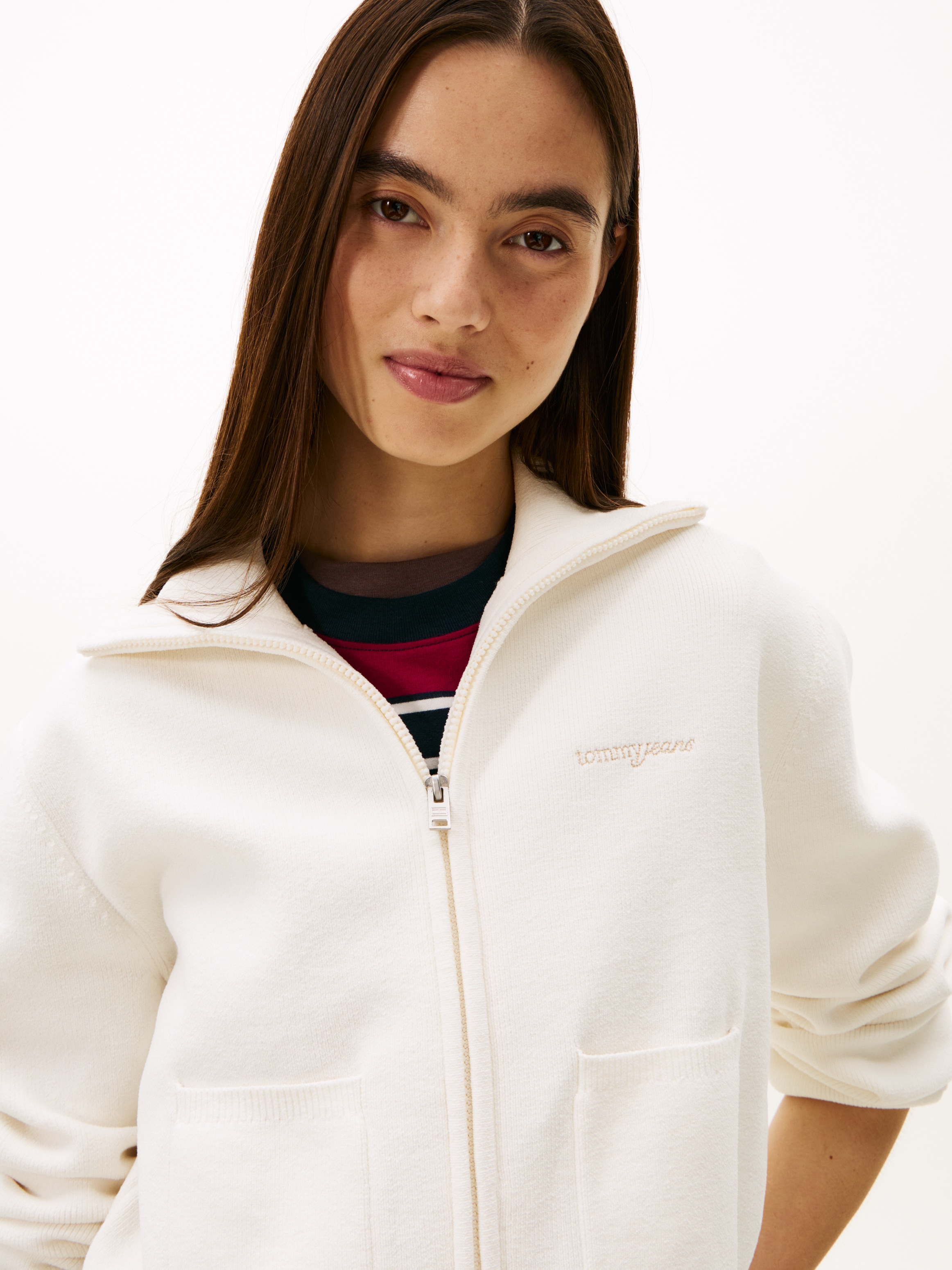 Tommy Jeans Strickjacke "TJW COZY SCRIPT CARDIGAN" günstig online kaufen